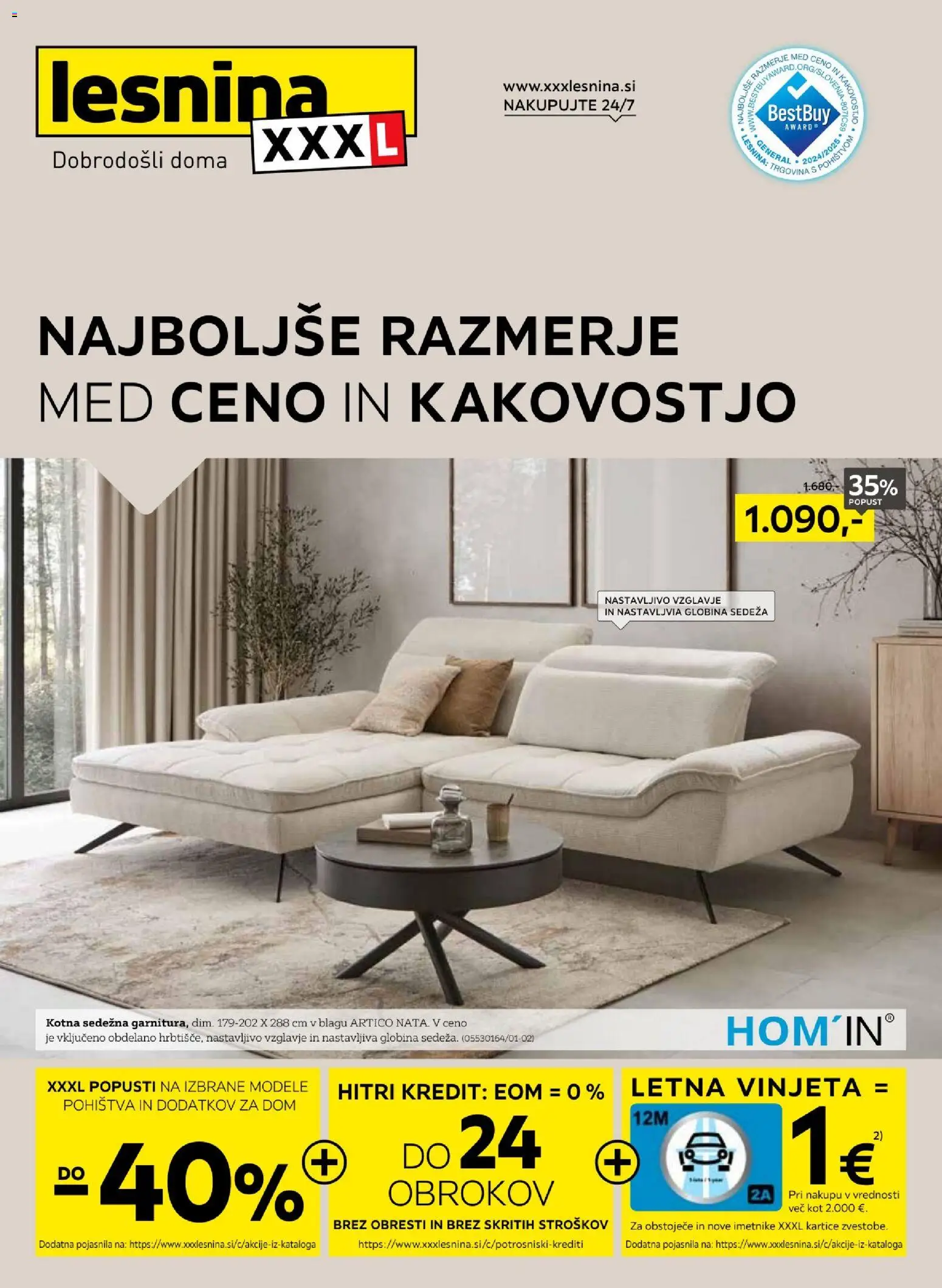 Novi XXXL Lesnina katalog ponudbe – veljaven od 18.05.2026 | Stran: 1 | Izdelki: Pohištvo