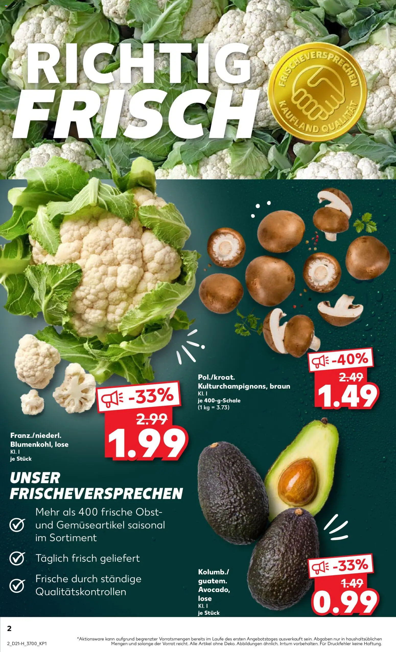 Kaufland Prospekt Rostock	 – gültig ab 21.05.2026 | Seite: 2 | Produkte: Avocado, Obst