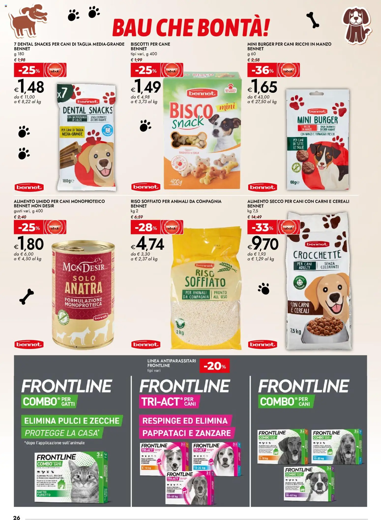 Volantino bennet del 11.06.2026 | Pagina: 26 | Prodotti: Riso, Cereali, Formaggio, Crocchette