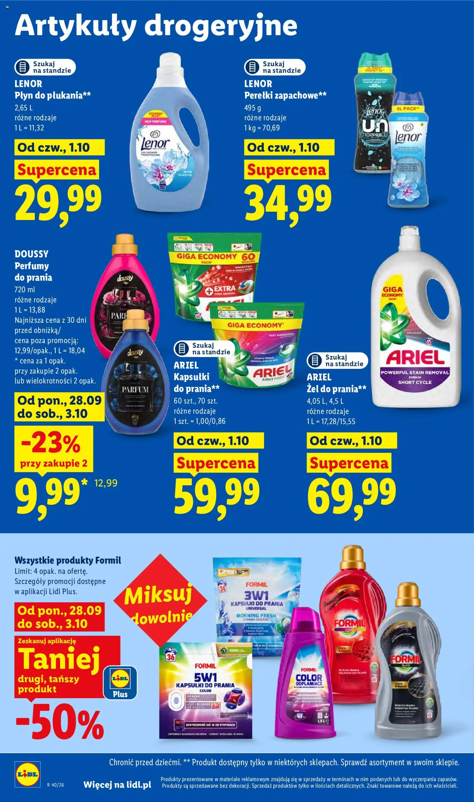 Lidl Polsko leták od 01.10.2026 | Strana: 98 | Produkty: Lenor, Ariel, Stan