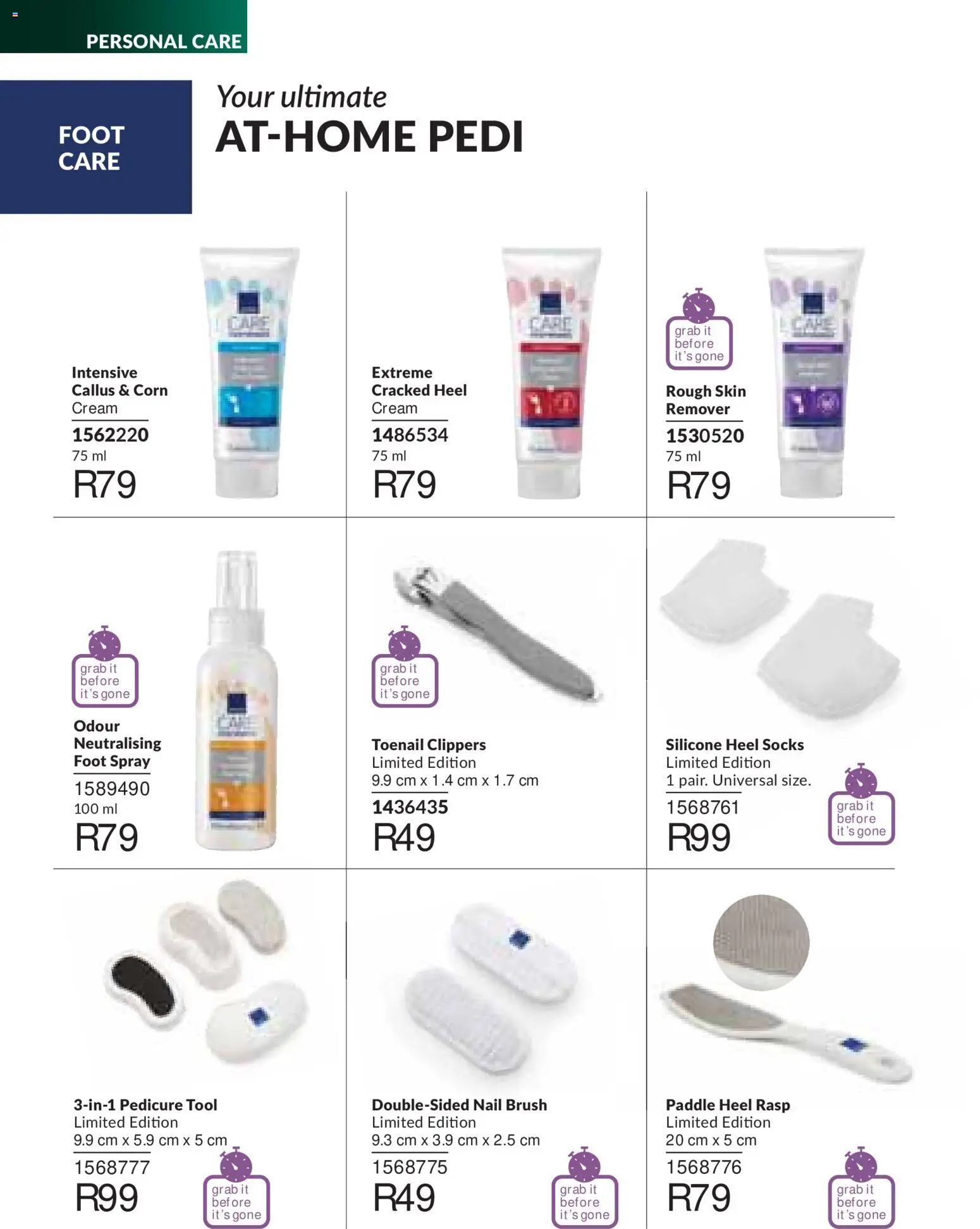 New Avon catalogue – valid from 01/07/2026 | Page: 168 | Products: Corn, Socks, Brush, Cream
