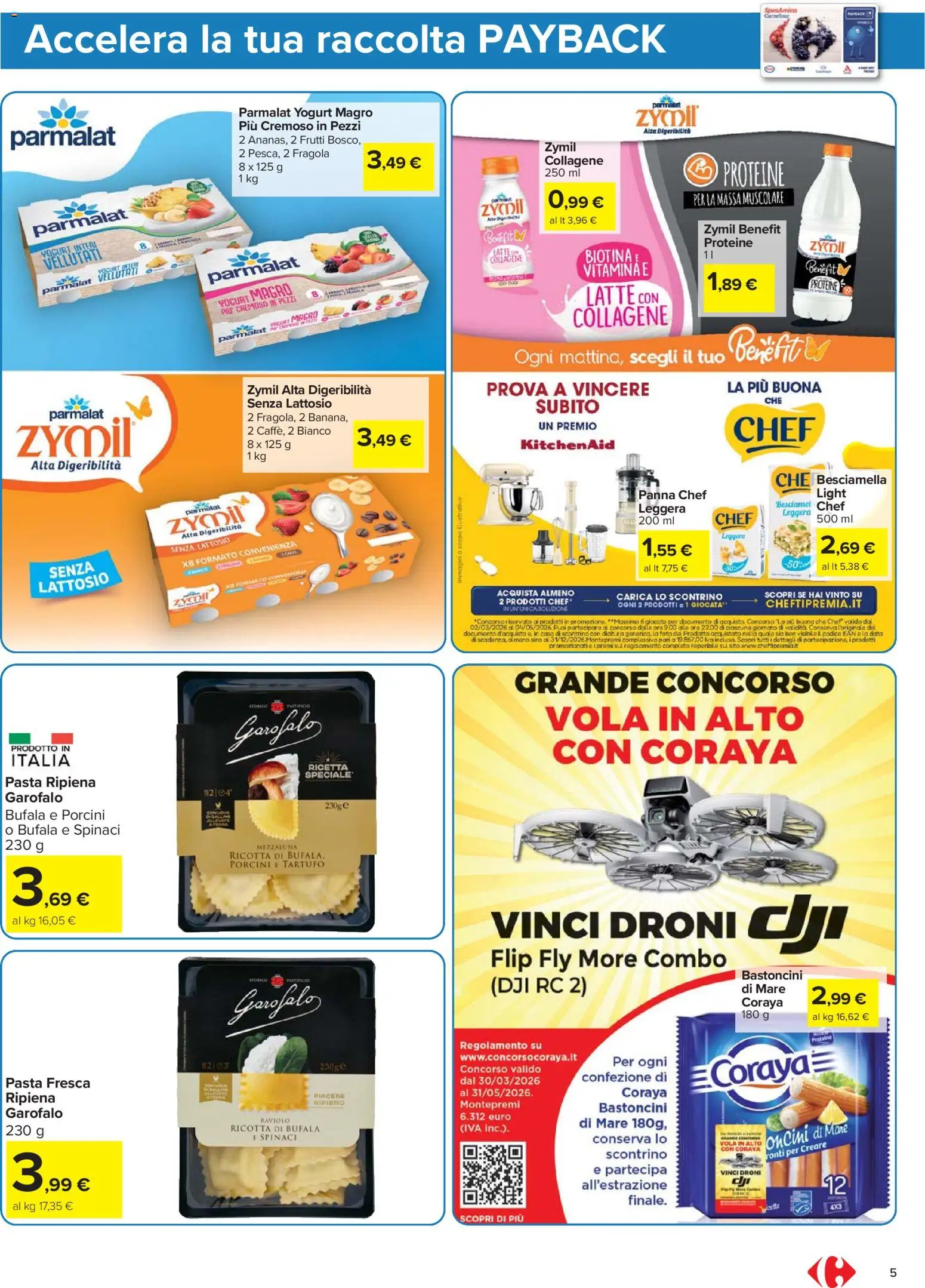 Volantino Carrefour del 07.04.2026 | Pagina: 5 | Prodotti: Tartufo, Yogurt, Latte, Besciamella
