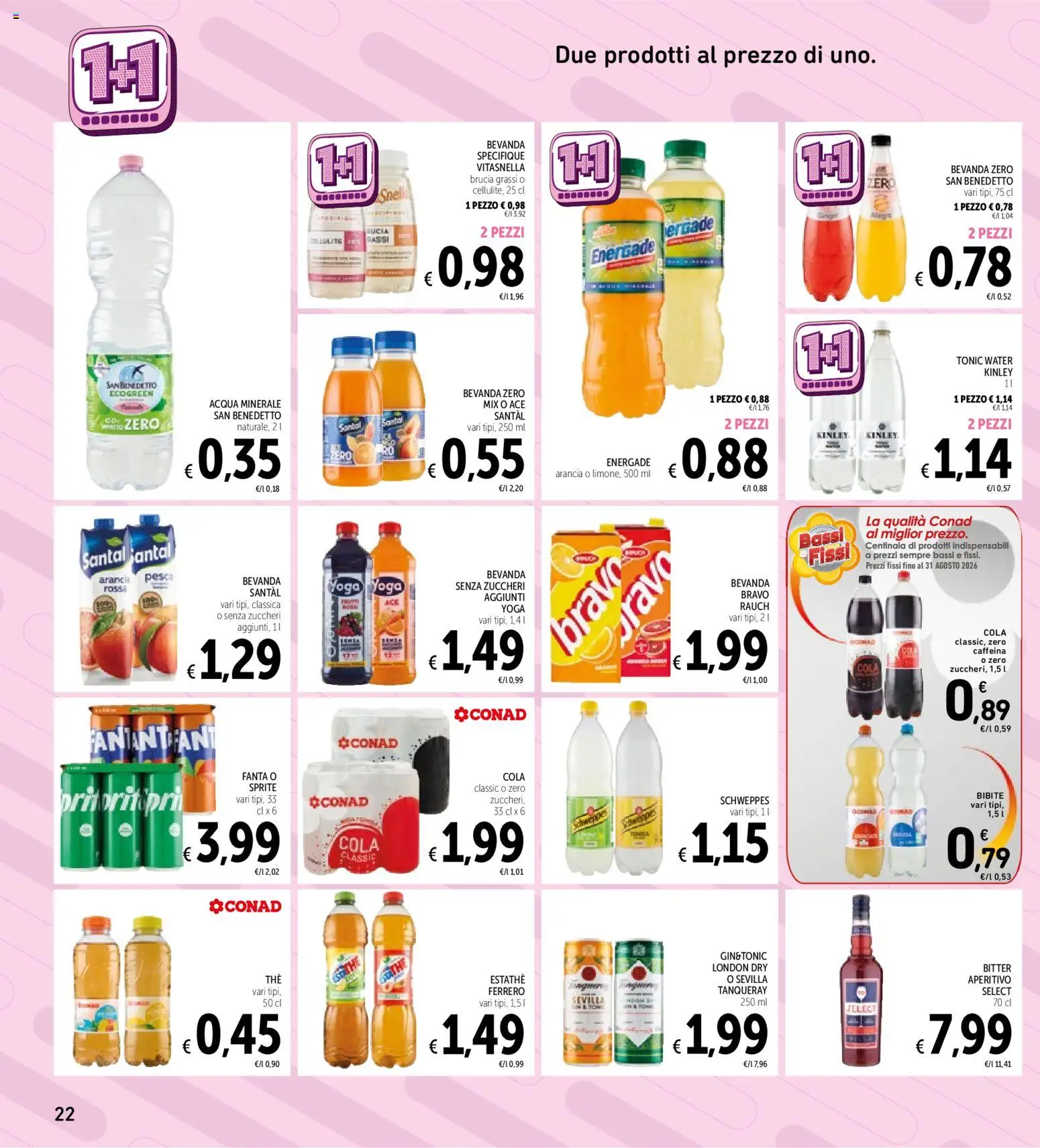 Volantino Spazio Conad del 16.06.2026 | Pagina: 22 | Prodotti: Pesca, Fanta, Arancia, Aperitivo
