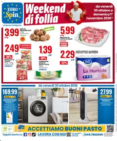Anteprima del volantino PROSCIUTTO CRUDO, PROSCIUTTO CRUDO 100 g + 100 g al kg Euro 12,45 banco frigo valido a partire dal 22/10/2026 | Pagina: 20