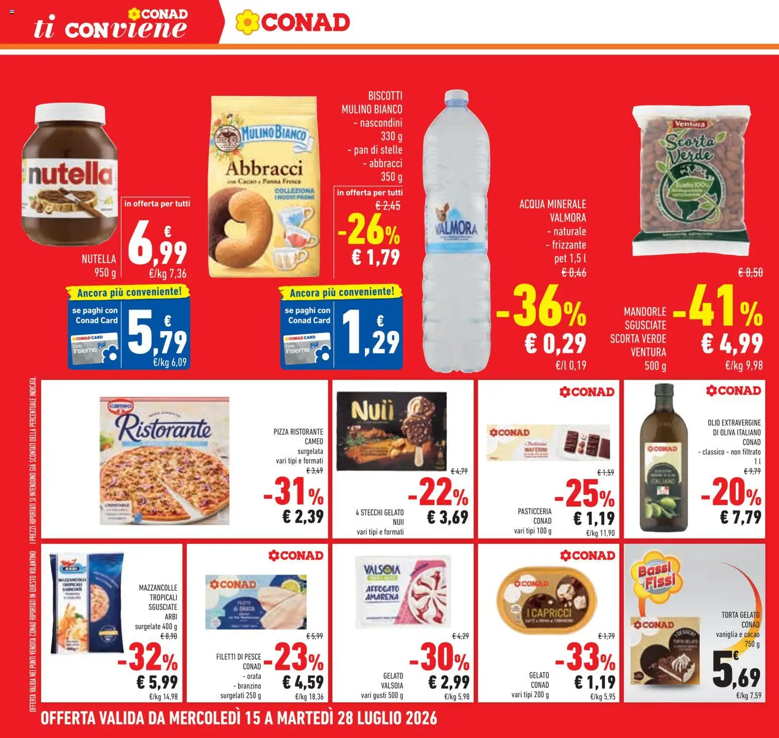 Volantino Conad del 15/07/2026 | Pagina: 22 | Prodotti: Crema, Orata, Olio, Amarena