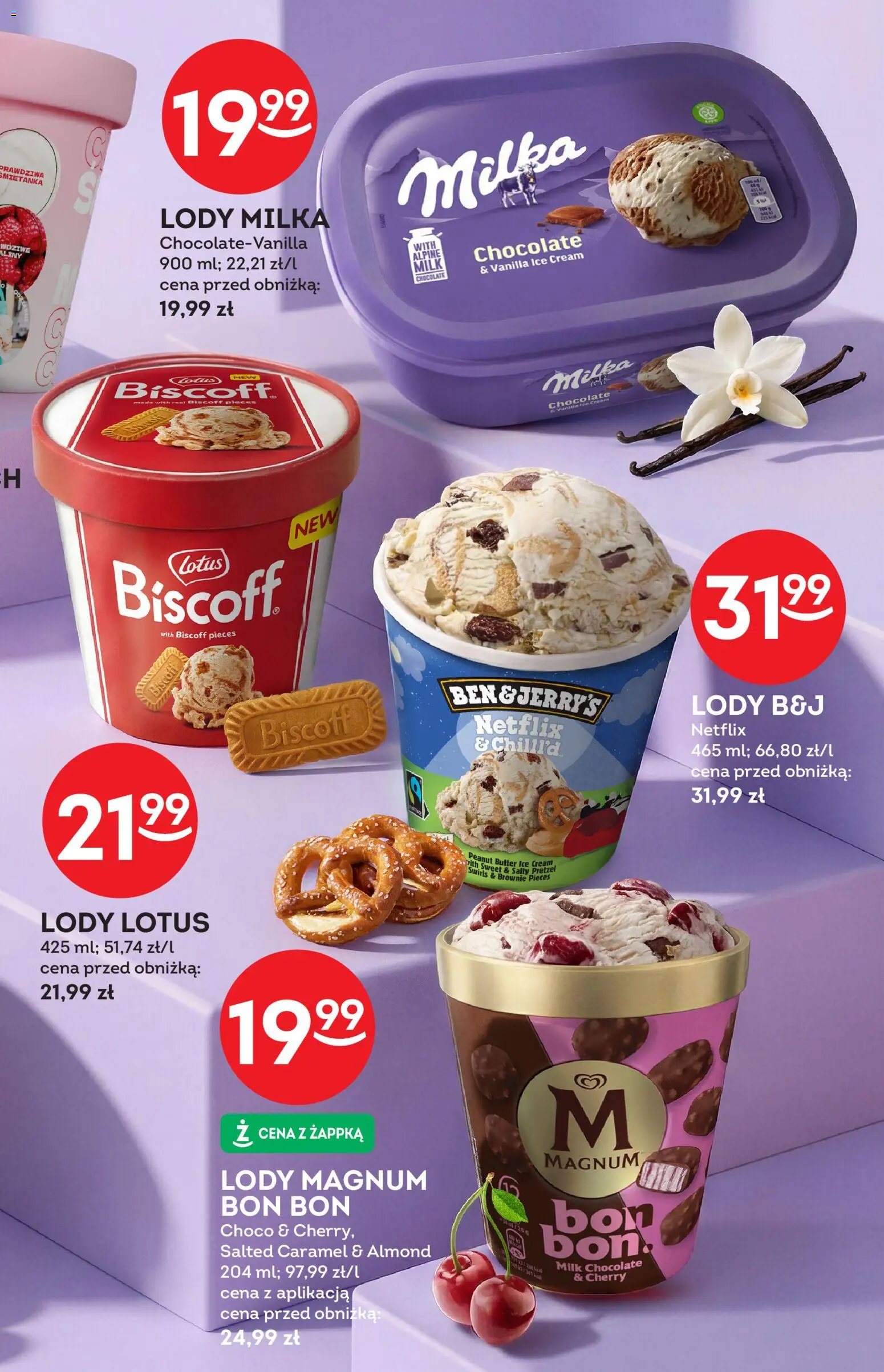 Żabka gazetka - Katalog lodowy od 17.06.2026 | Strona: 17 | Produkty: Milka, Brownie, Lody Magnum, Lody