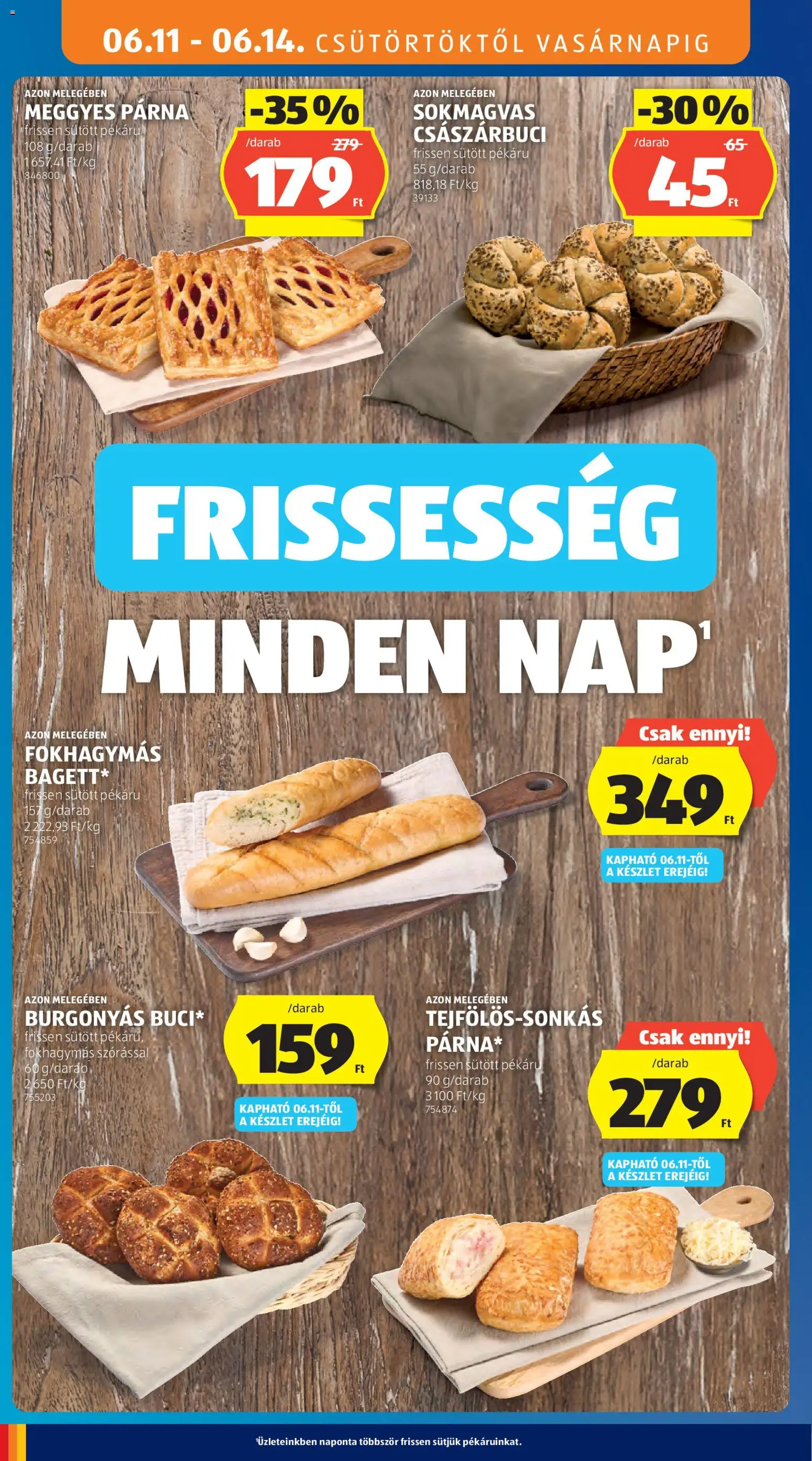 Aldi akciós ujság - amely érvényes a következő dátumtól: 11.06.2026 | Oldal: 12 | Termékek: Párna