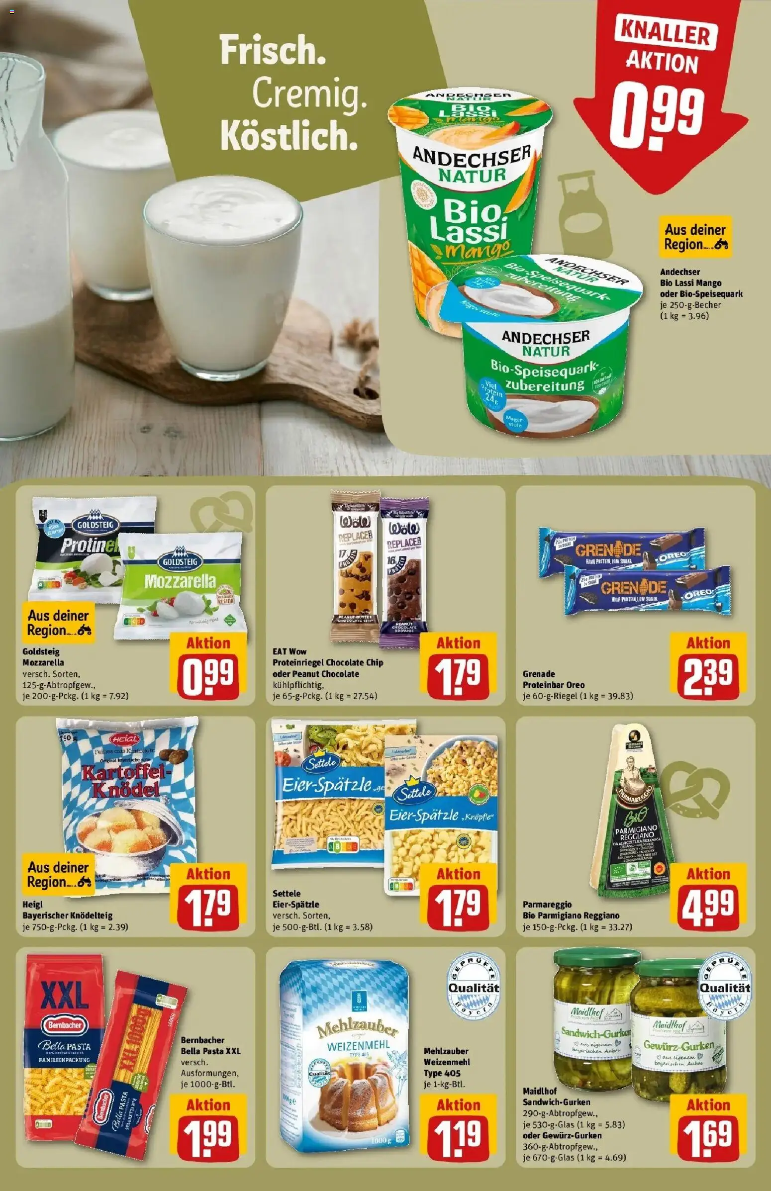 REWE Prospekt ab 28.09.2026 zum Blättern » Angebote | Seite: 24 | Produkte: Butter, Spaghetti, Weizenmehl, Mango