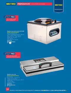 METRO - Prévisualisation de METRO - CHR Équipement valide à partir de 01.01.2025 | Page: 132 | Produits: Machine sous vide, Sac, Poids, Cloche