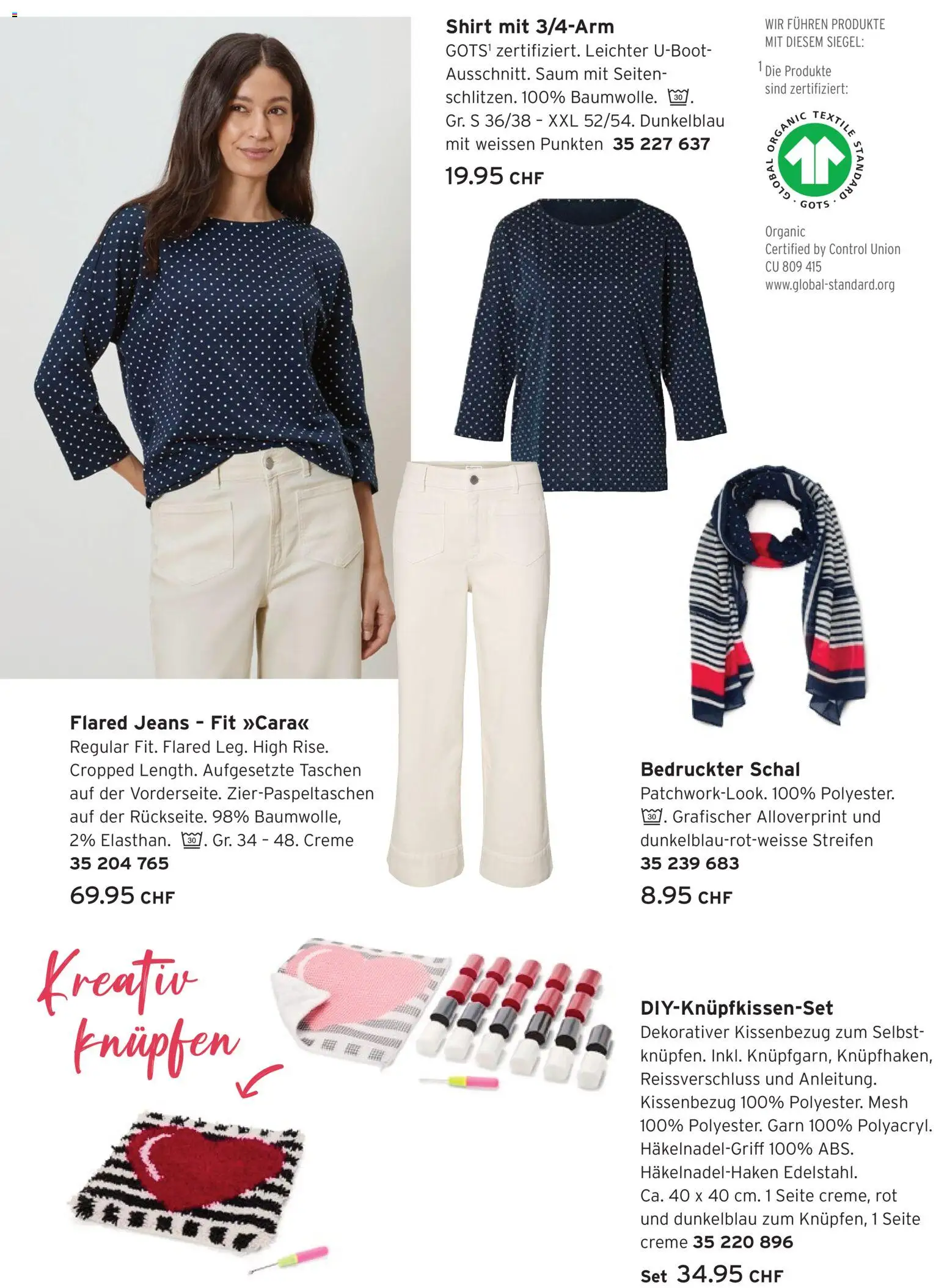 Tchibo aktionen Voilà, c’est moi – gültig ab 11.08.2026 | Seite: 20 | Produkte: Schal, Jeans, Shirt, Creme