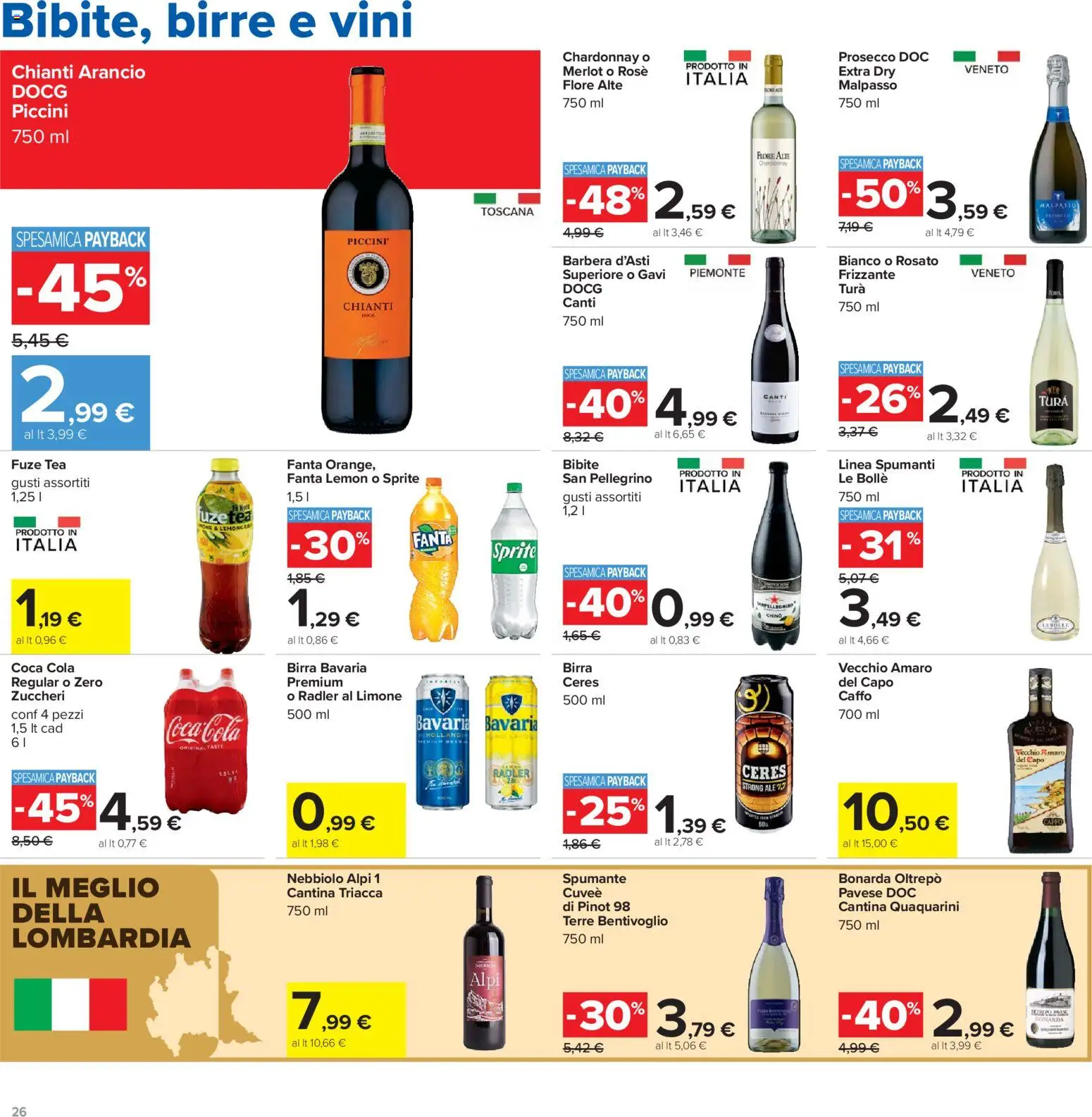 Volantino Carrefour del 19.05.2026 | Pagina: 26 | Prodotti: Ceres, Spumante, Fanta, Amaro
