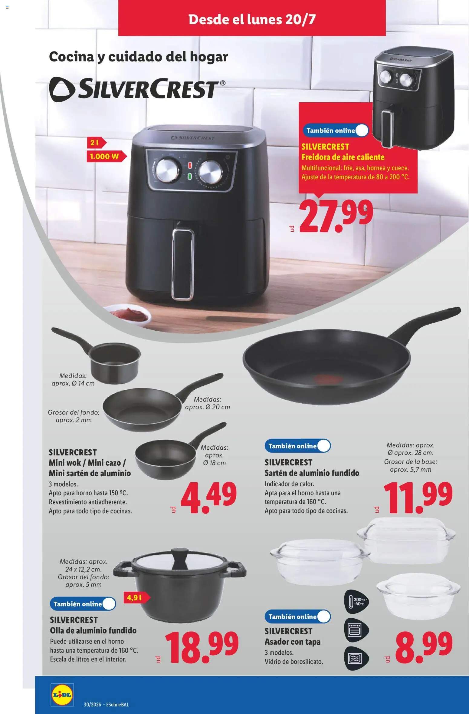 Lidl folleto de bazar │ válido desde el 20/07/2026 | Página: 10 | Productos: El horno, Horno, Cocina, Freidora