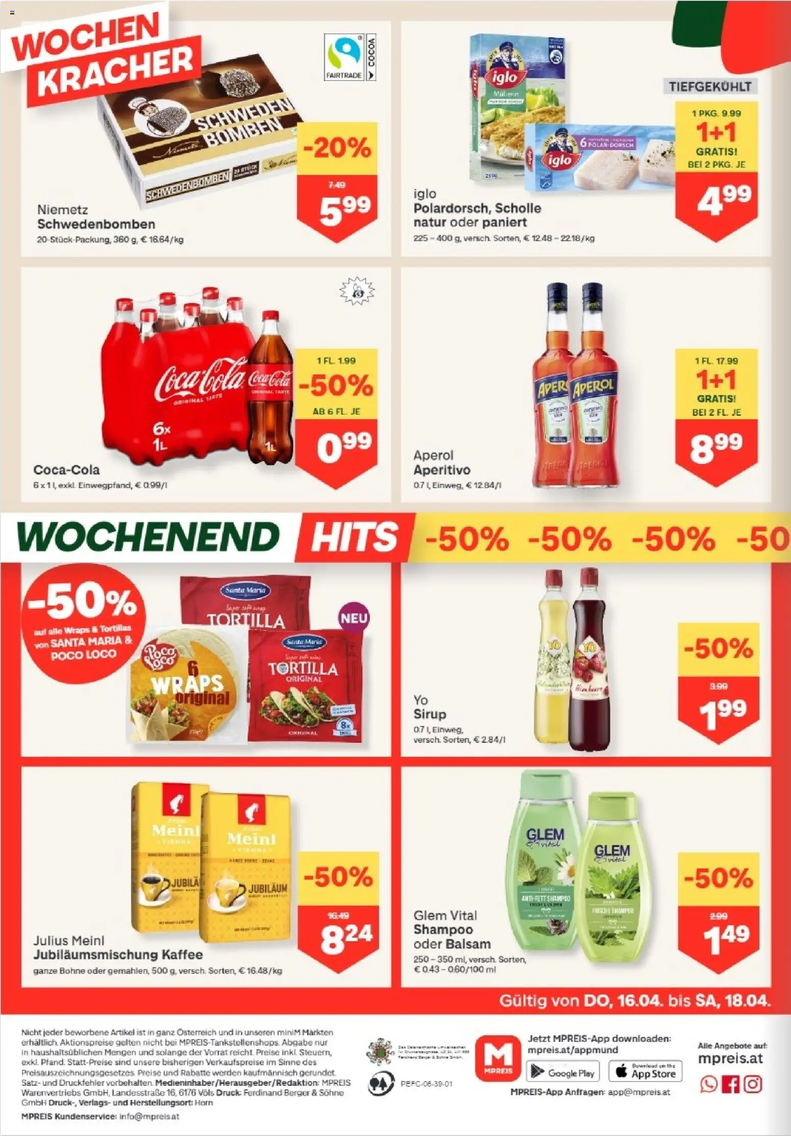 MPREIS Anras gültig ab 16.04.2026 | Seite: 12 | Produkte: Shampoo, Kaffee