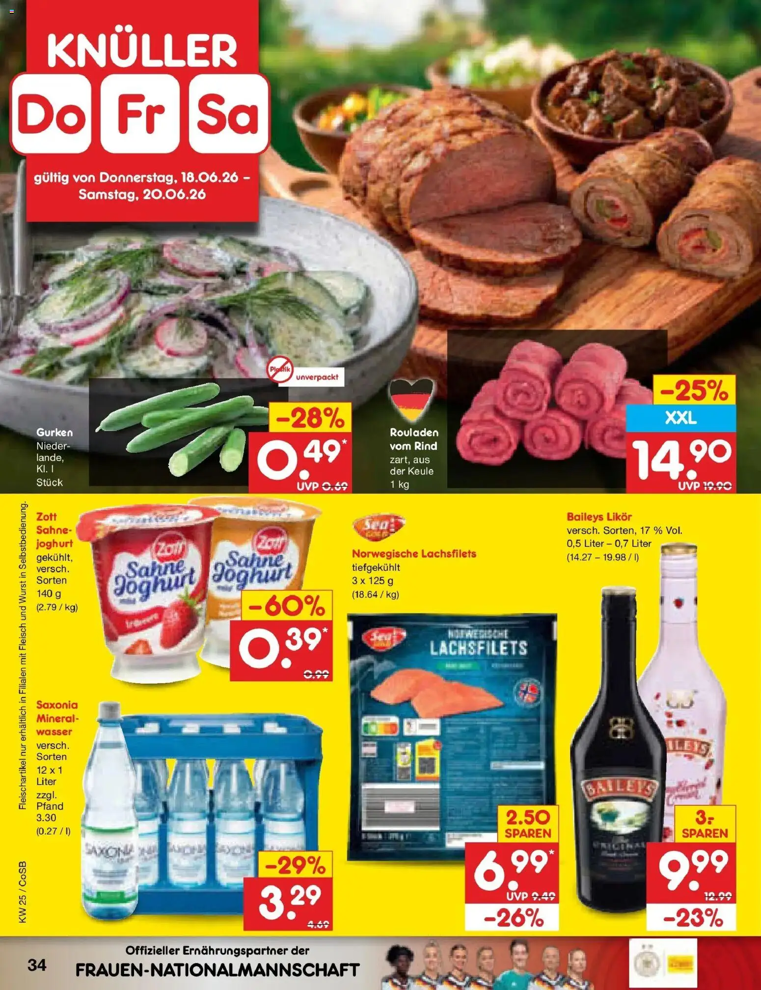 Netto Marken-Discount Prospekt Bitterfeld-Wolfen – gültig ab 14.06.2026 | Seite: 46 | Produkte: Joghurt, Wasser, Baileys, Sahne