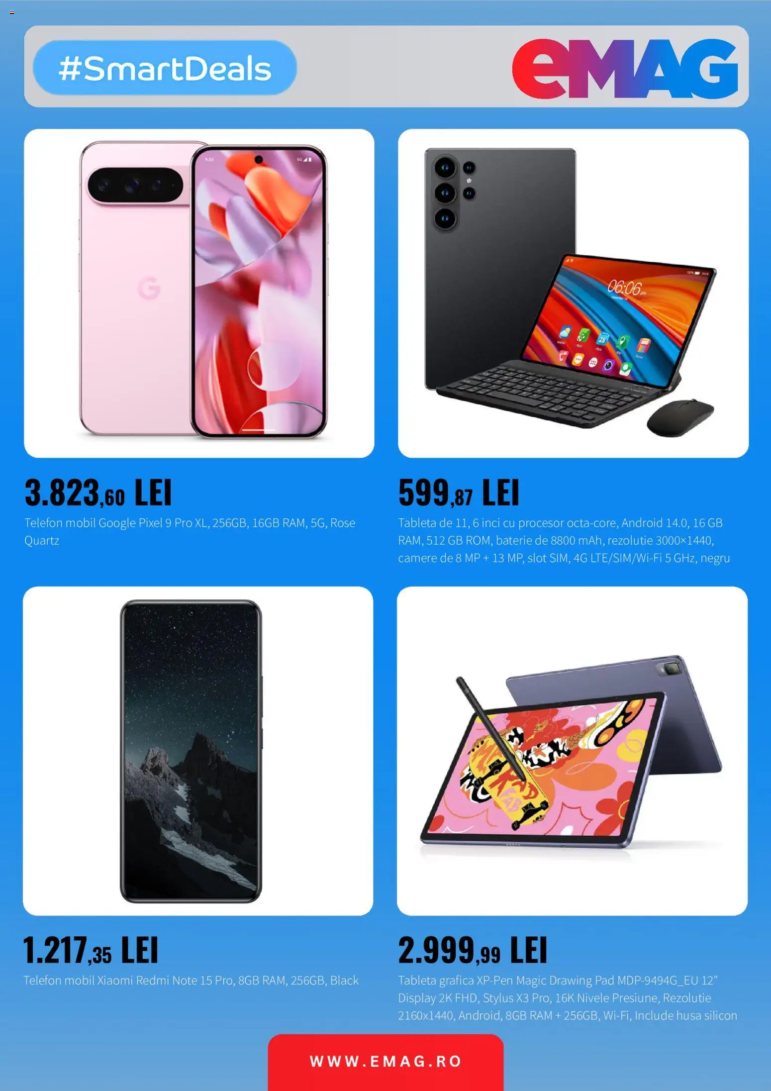 Noul catalog Emag – valabil de la 14.07.2026 | Pagină: 2 | Produse: Telefon, Tabletă, Tabletă grafică, Baterie