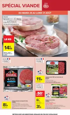 Carrefour - Prévisualisation de Agneau : gigot*** en tranche avec os à griller, Agneau : gigot*** en tranche avec os à griller valide à partir de 24/08/2026 | Page: 22