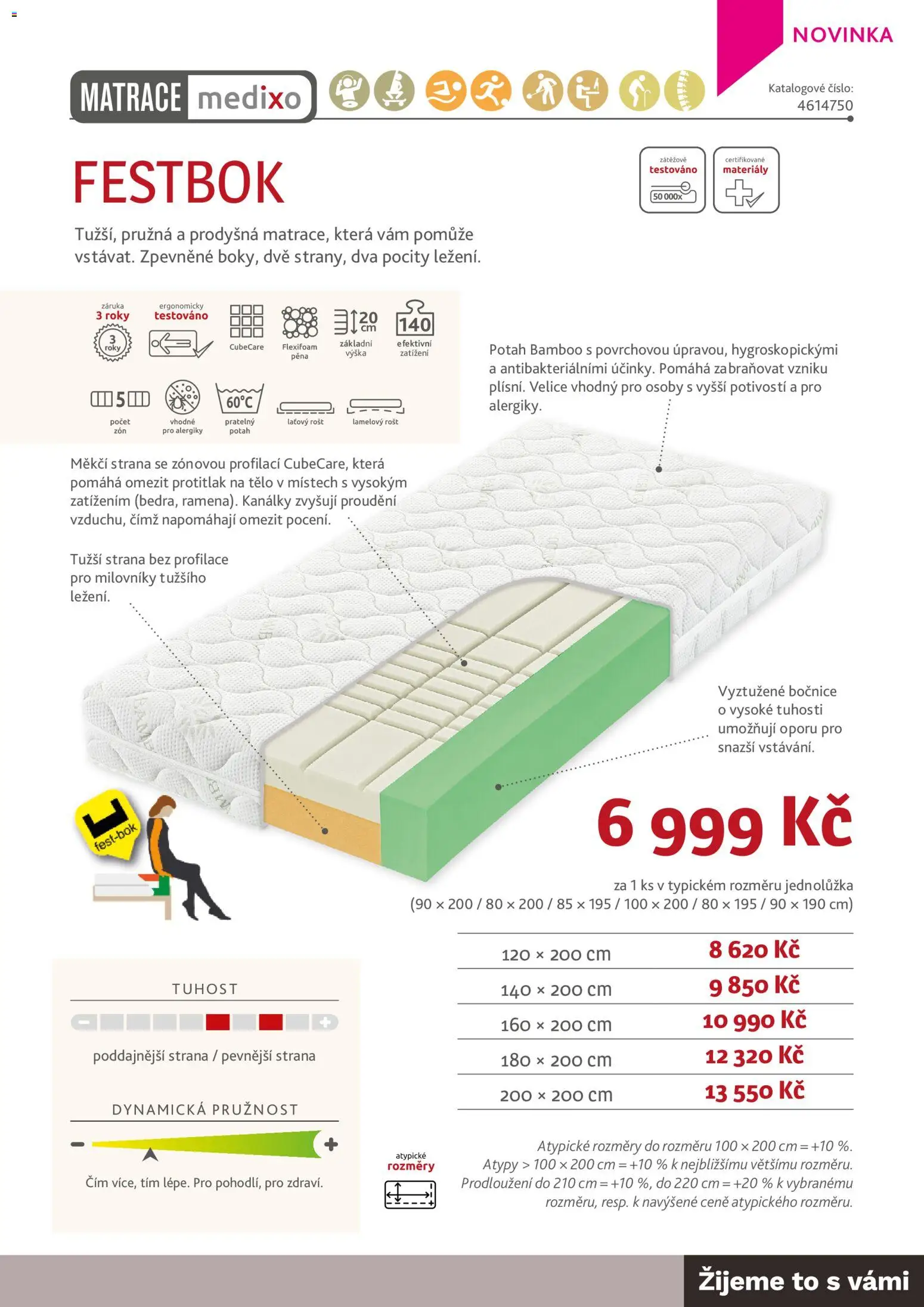 ASKO nábytek leták - Nabídka matrací od 01.01.2026 | Strana: 21 | Produkty: Matrace, Rošt, Pěna