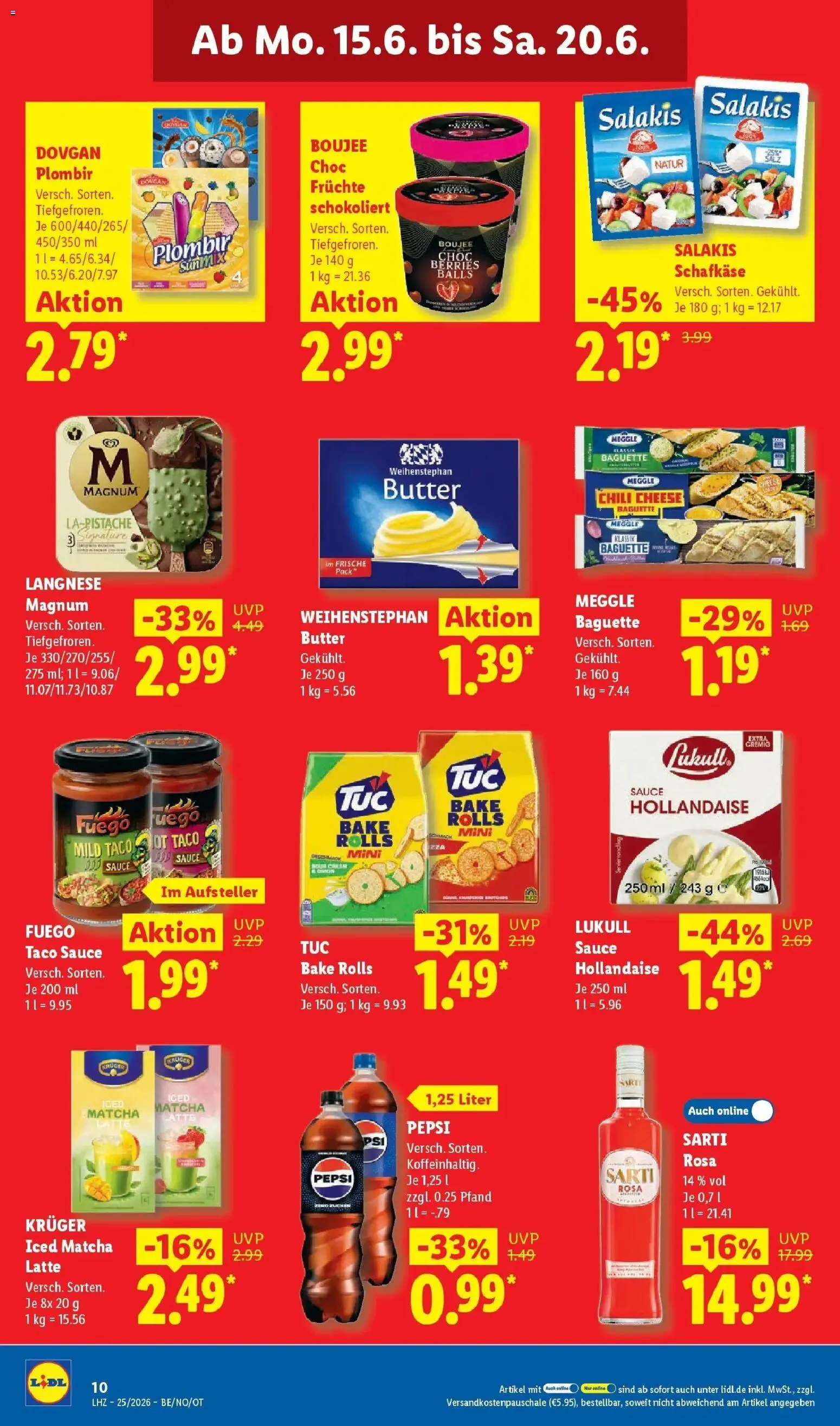 Lidl Prospekt Senftenberg – gültig ab 15.06.2026 | Seite: 24 | Produkte: Langnese, Butter, Baguette, Salakis