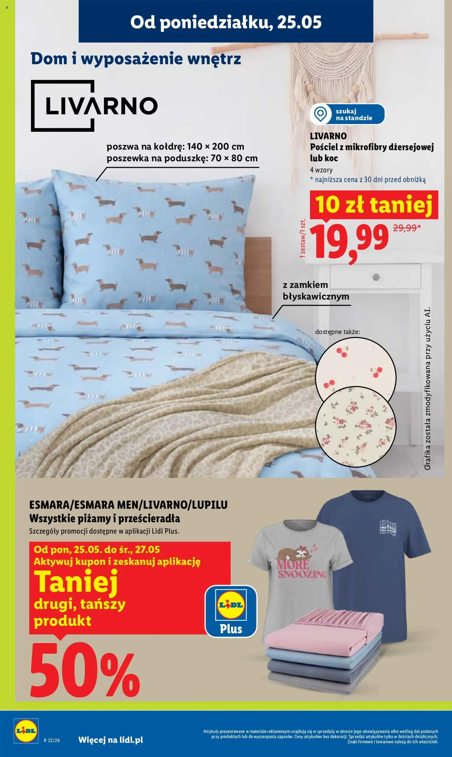 Lidl gazetka od 25.05.2026 | Strona: 42 | Produkty: Pościel, Koc