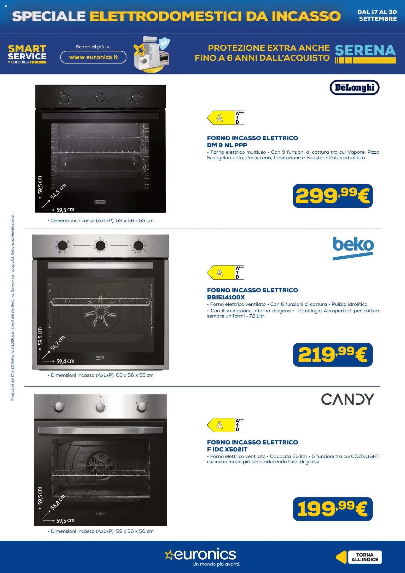 Volantino Euronics del 17/09/2026 | Pagina: 11 | Prodotti: Forno, Illuminazione, Forno elettrico