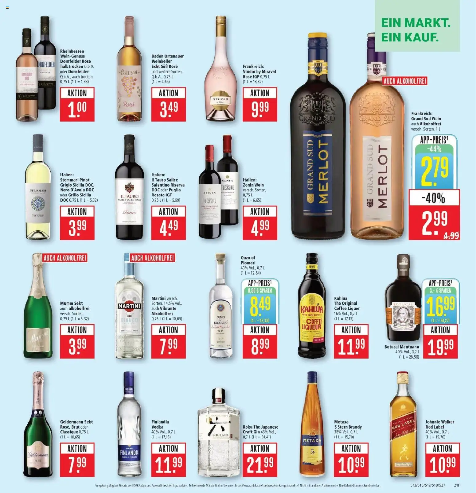 Marktkauf Prospekt Heidenheim (ab 07.09.2026) » Angebote online | Seite: 25 | Produkte: Ouzo, Metaxa, Vodka, Johnnie walker