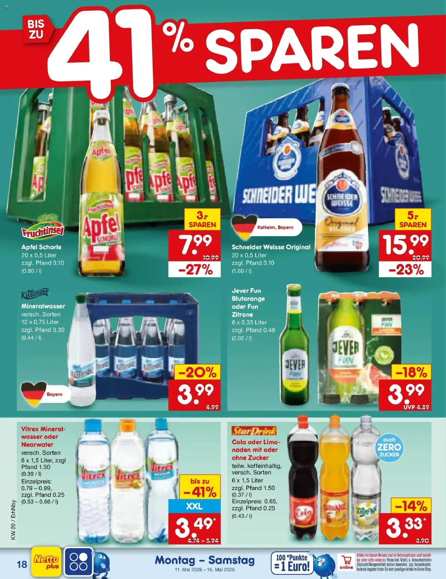 Netto Marken-Discount Prospekt Ergolding	 – gültig ab 10.05.2026 | Seite: 25 | Produkte: Cola, Äpfel, Wasser, Zitrone