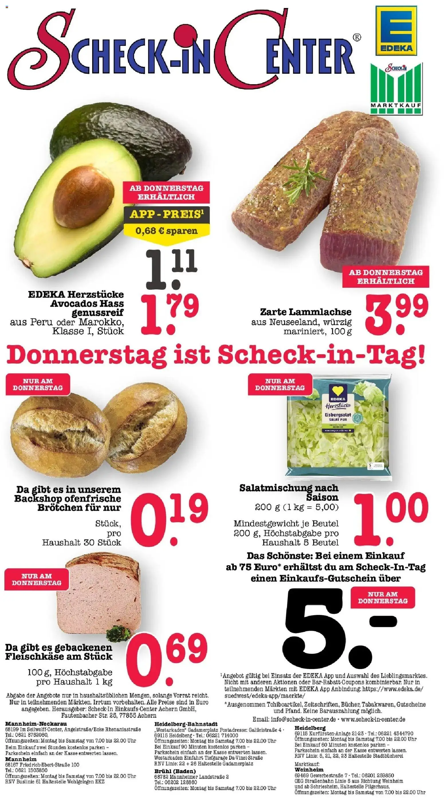 Edeka Prospekt Heidelberg (ab 24.08.2026) » Angebote Online | Seite: 64 | Produkte: Eisbergsalat, Ofenfrische, Salat, Uhr