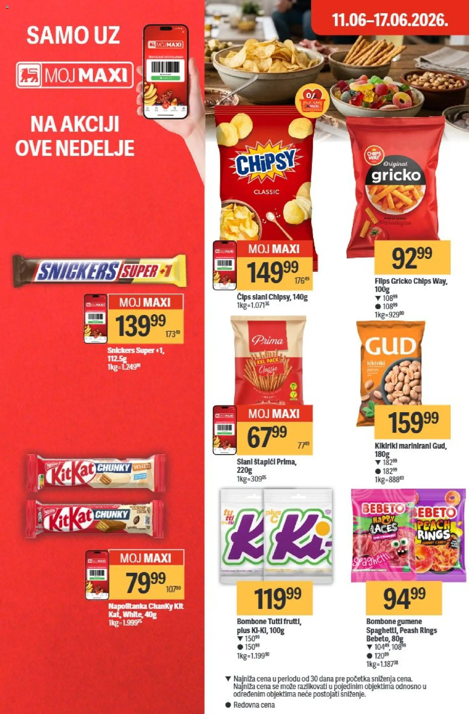 Maxi katalog - važi od 11.06.2026 | Strana: 28 | Proizvode: Bombone, Čips, Kikiriki