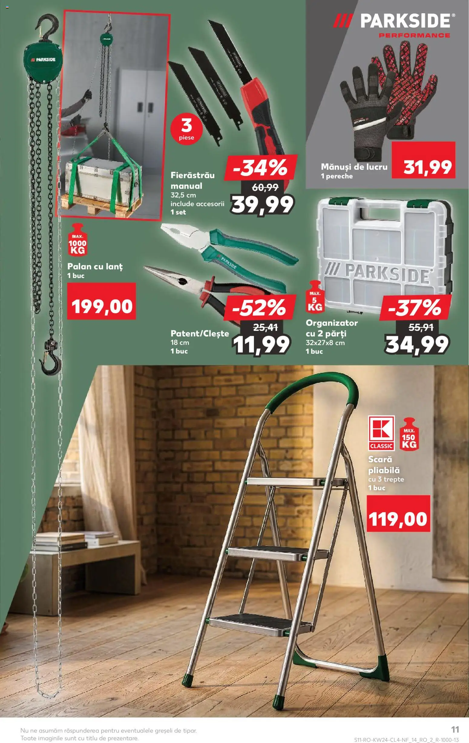 Noul catalog Kaufland – valabil de la 10.06.2026 | Pagină: 11 | Produse: Mănuși, Mănuși de lucru, Scară
