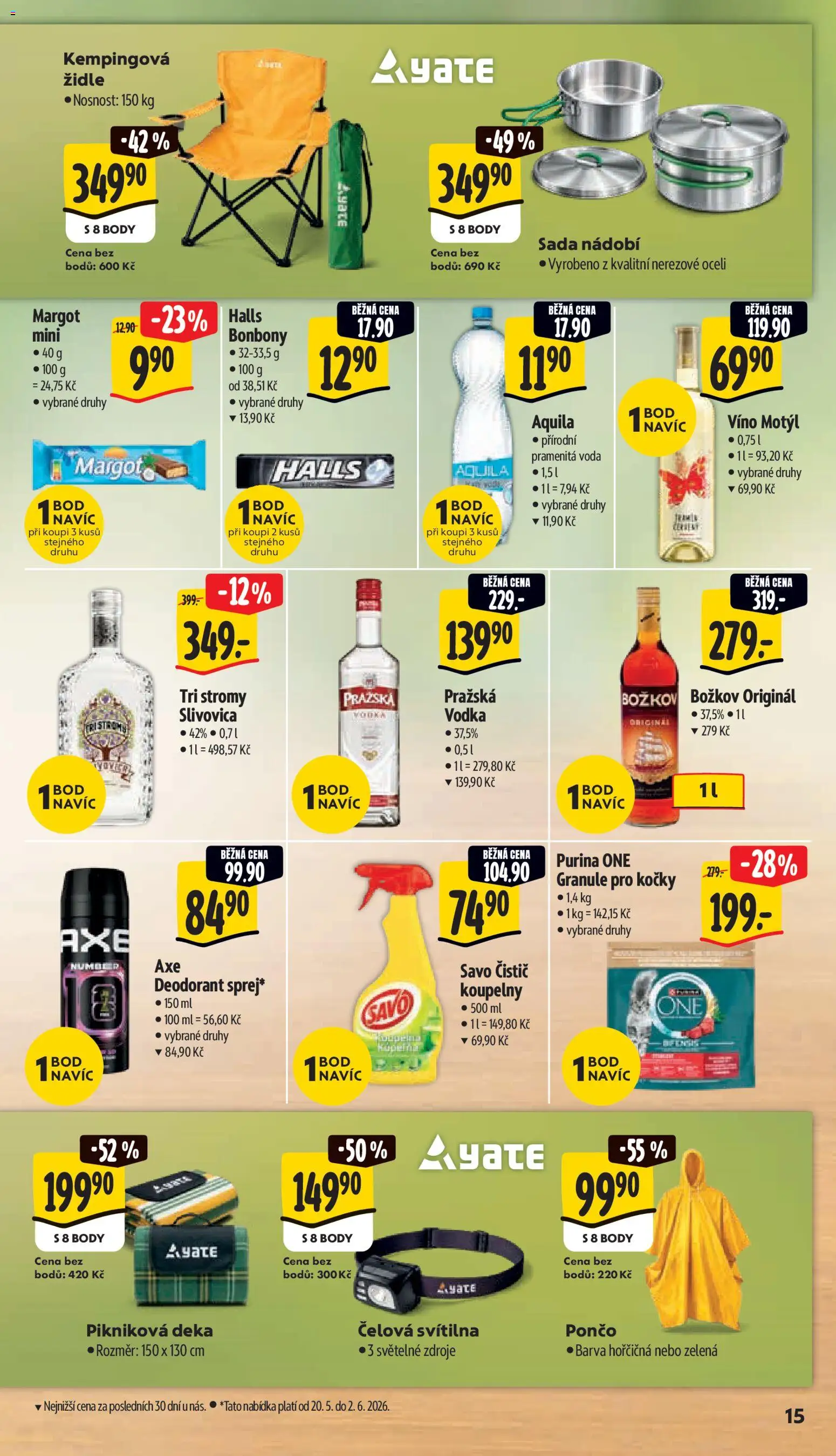 Albert leták - Hypermarket od 20.05.2026 | Strana: 21 | Produkty: Čelová svítilna, Vodka, Božkov, Pikniková deka