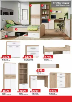 Náhled letáku BAUMAX leták - Objevte svět nábytku od 01.08.2026 | Strana: 6 | Produkty: Postel, Noční stolek, Stůl, Skříň
