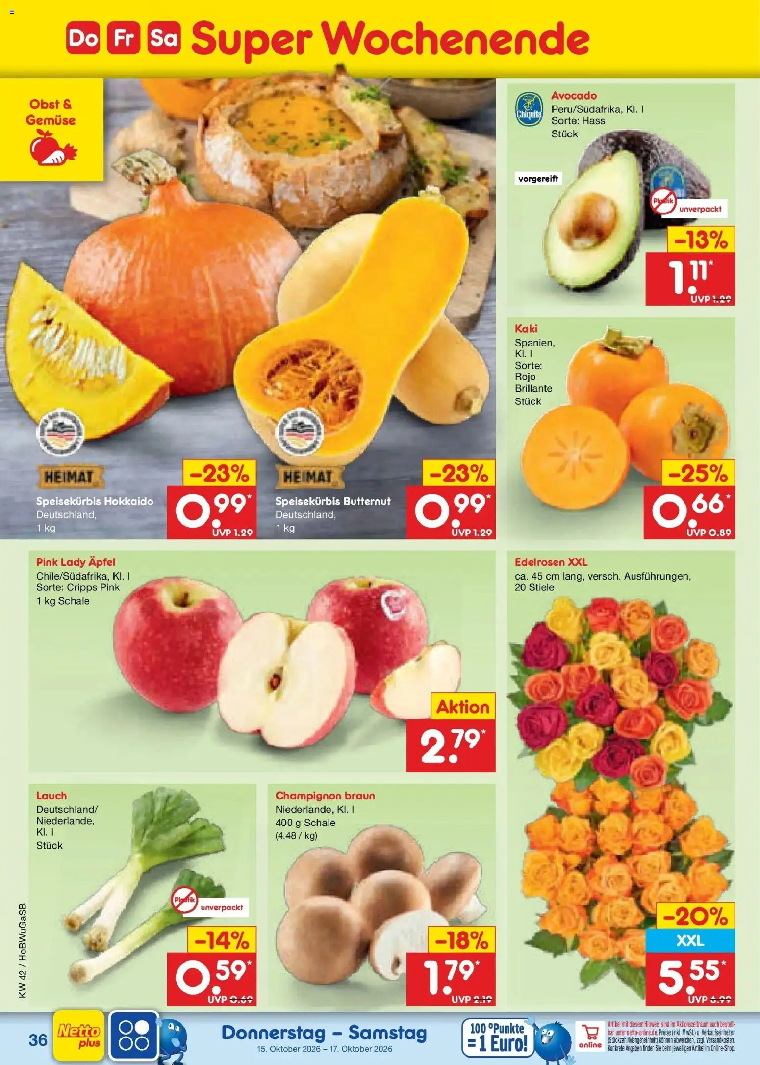 Netto Marken-Discount Prospekt Oldenburg (ab 12.10.2026) » Angebote | Seite: 50 | Produkte: Äpfel, Gemüse, Obst, Lauch