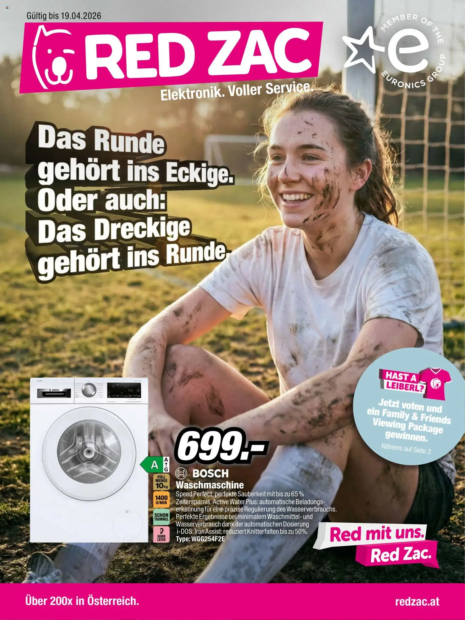 RED ZAC Flugblatt gültig ab 03.04.2026 | Seite: 1 | Produkte: Waschmaschine, Waschmittel