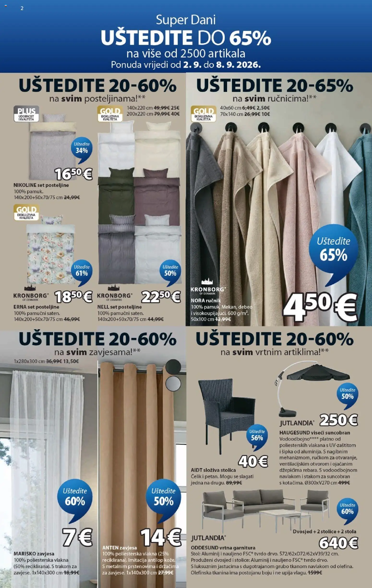 JYSK katalog | vrijedi od 02.09.2026 | Stranica: 2