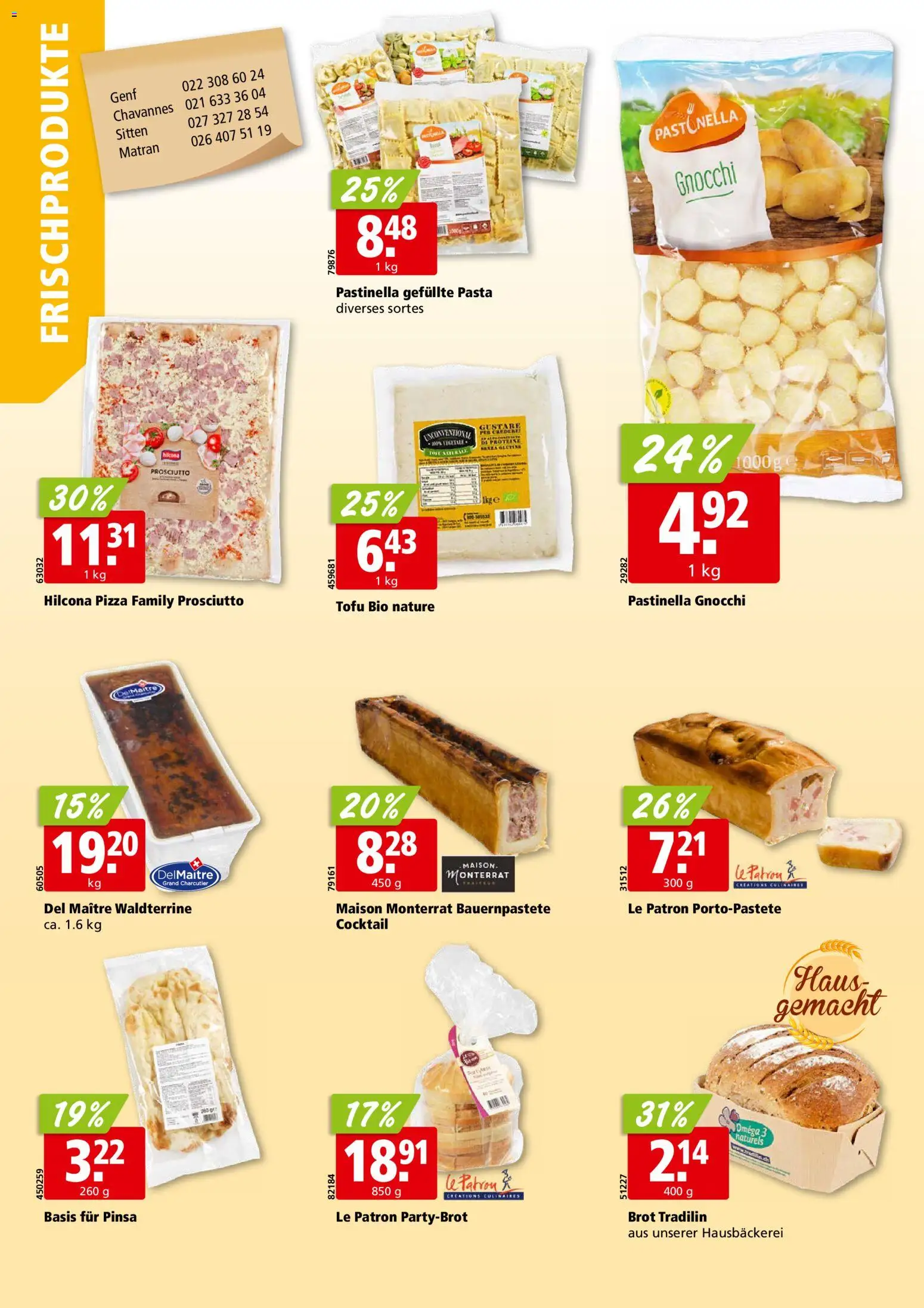 Aligro aktionen Chavannes, Matran, Genf, Sitten – gültig ab 02.11.2026 | Seite: 12 | Produkte: Brot, Omega, Pasta, Tofu