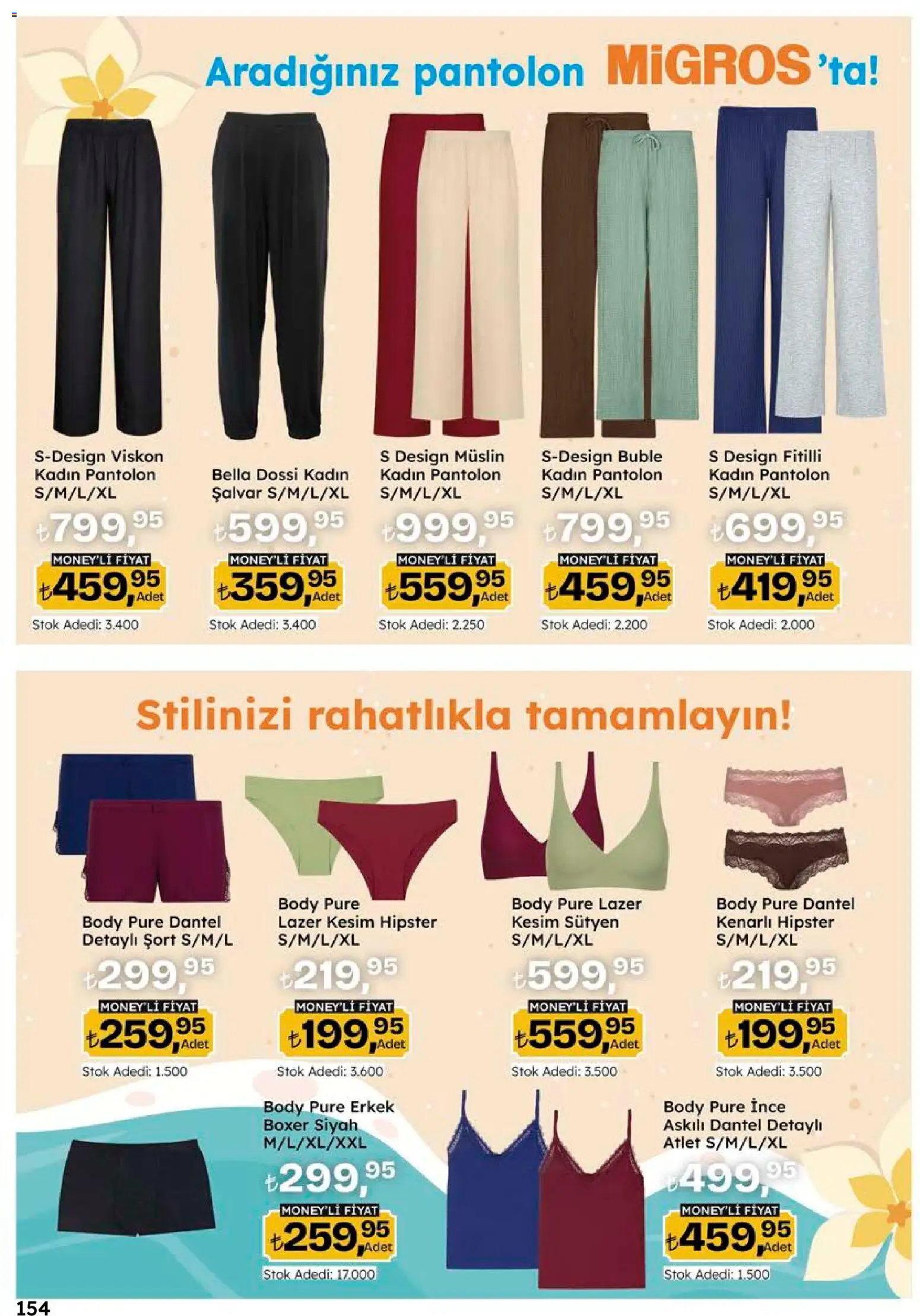 Migros Katalog - 5M Migroskop Dijital - 10 Eylül 2026 tarihinden itibaren geçerlidir | Sayfa: 154 | Ürünler: Atlet, Pantolon, Şort, Sütyen