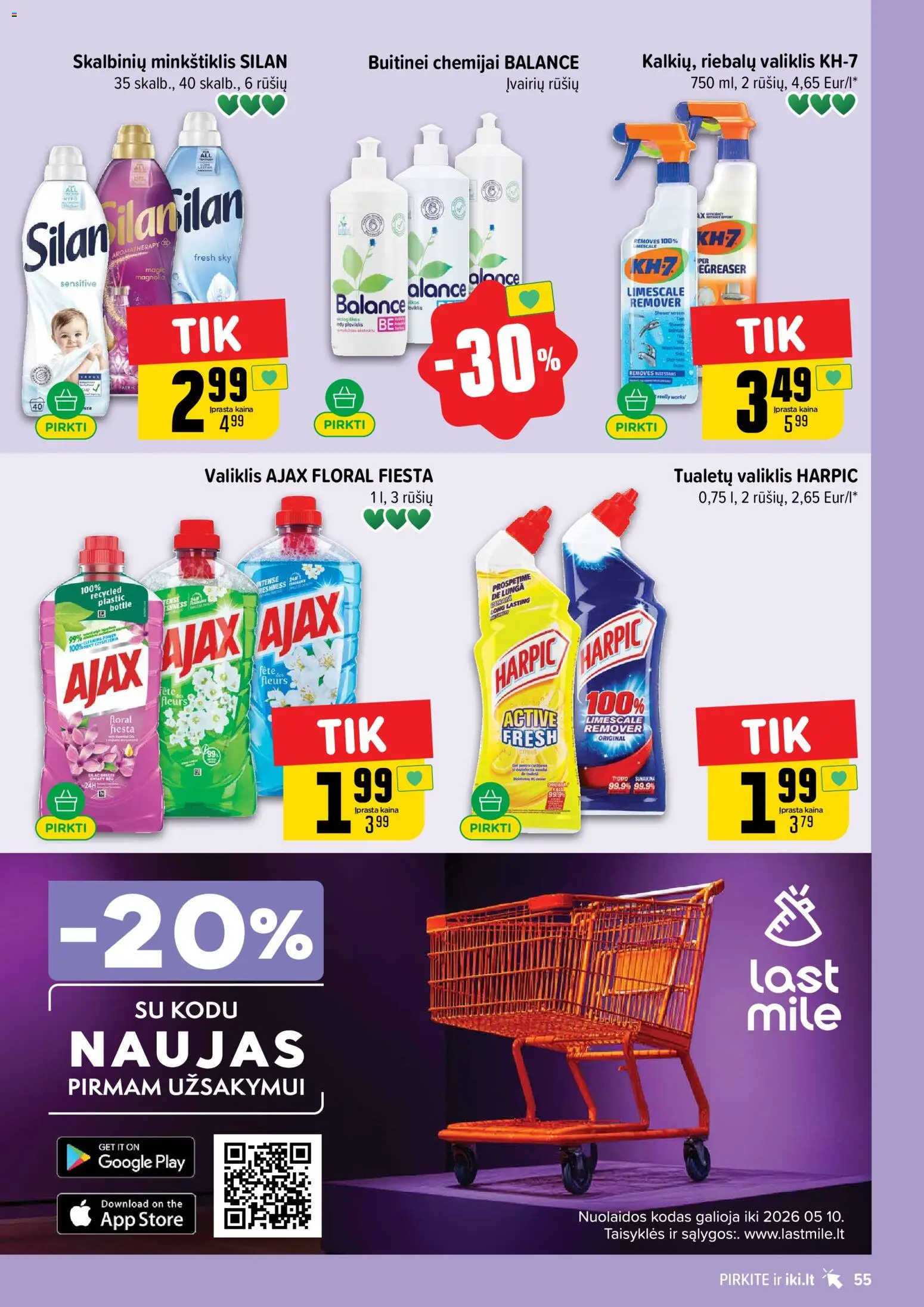 IKI akcijos nuo 04.05.2026 | Puslapis: 55 | Prekių: Rutulinis dezodorantas, Dezodorantas