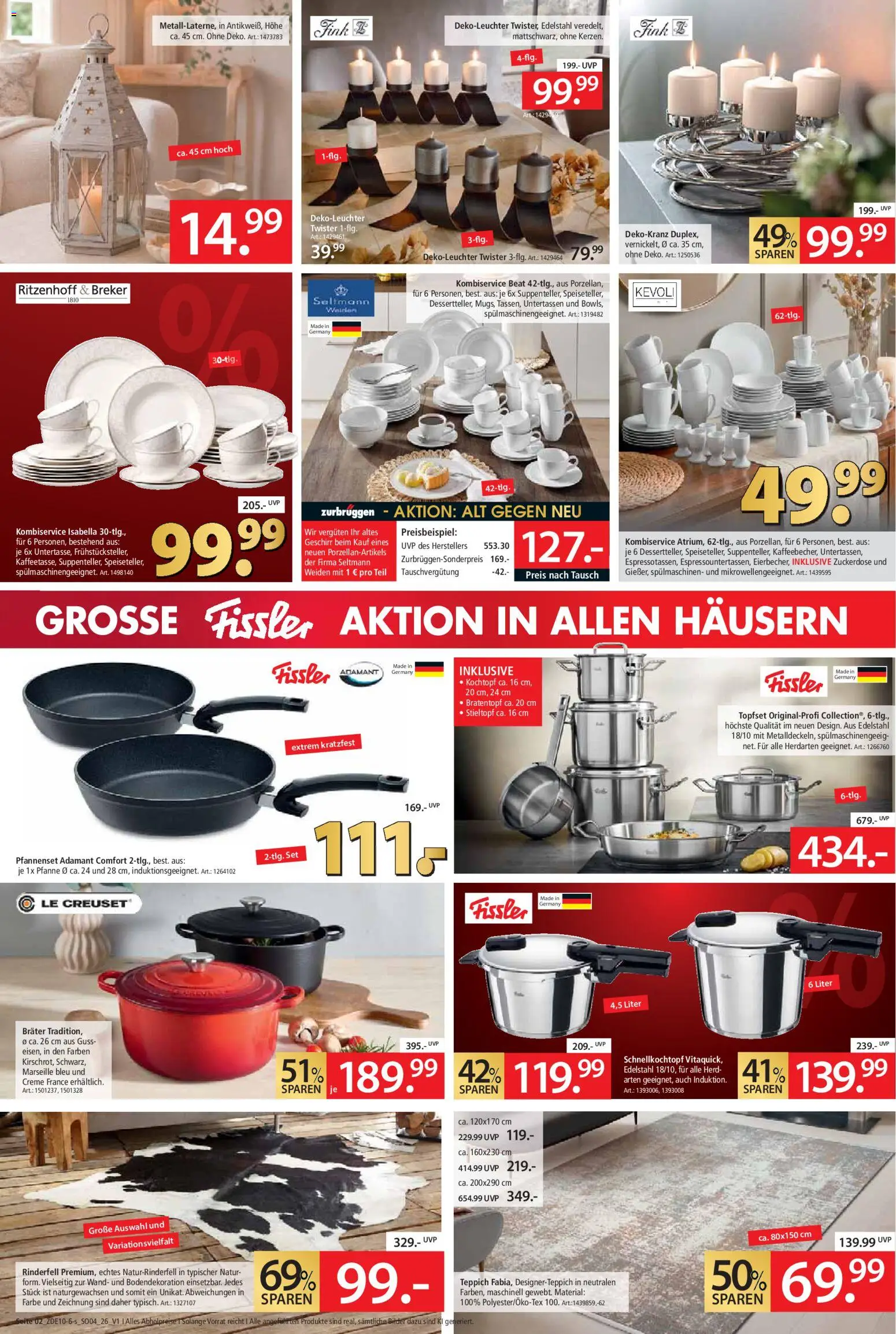 Zurbrüggen Red shopping week – gültig ab 16.10.2026 | Seite: 2 | Produkte: Herd, Teppich, Creme, Bilder