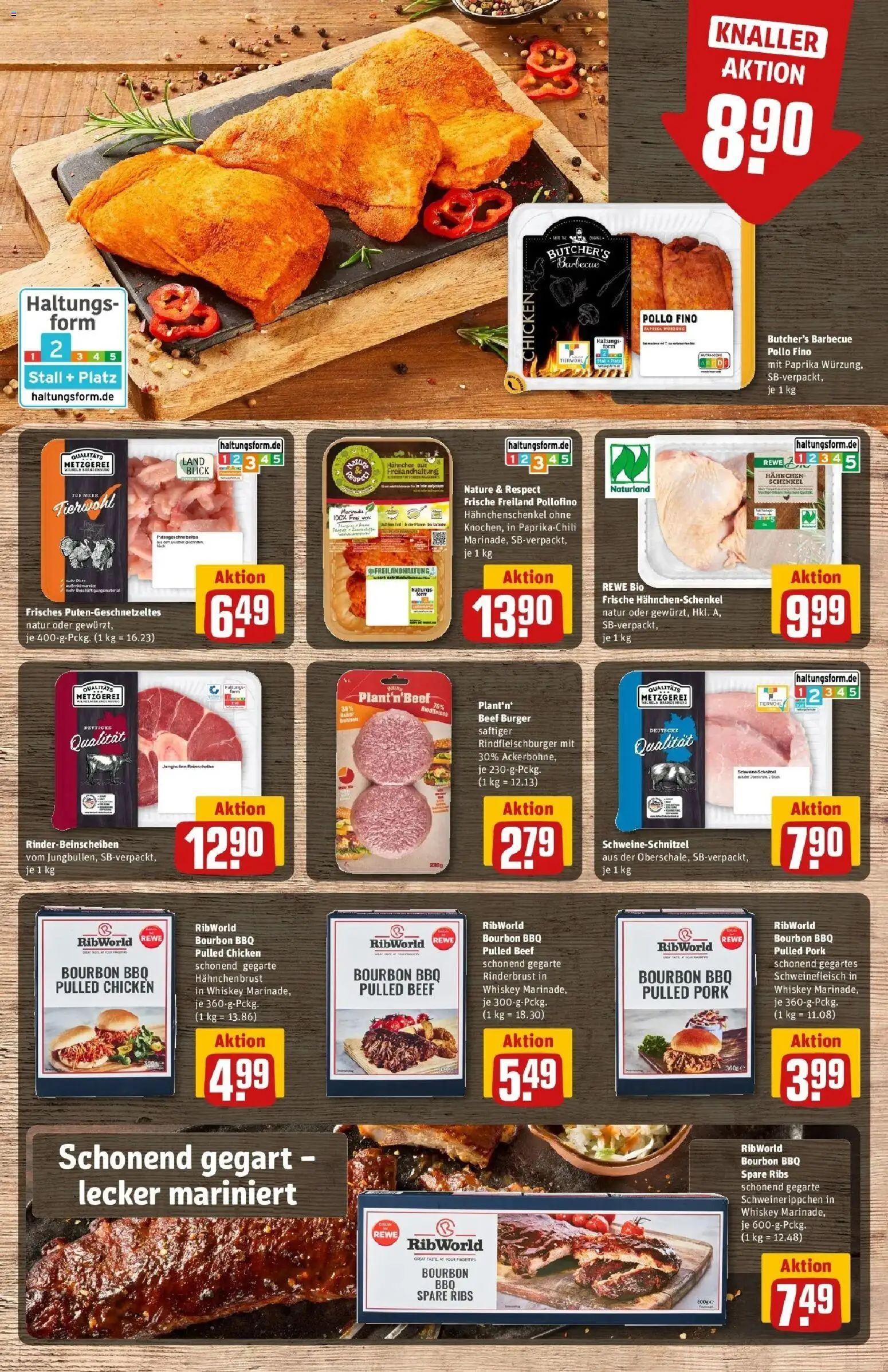 Rewe Prospekt Butzbach – gültig ab 08.06.2026 | Seite: 9 | Produkte: Hahnchenschenkel, Spare ribs, Schnitzel, Paprika