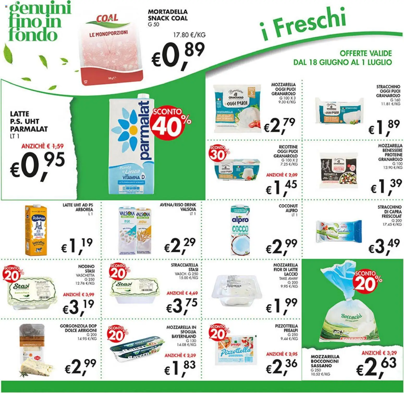 Volantino Coal del 18.06.2026 | Pagina: 8 | Prodotti: Mortadella, Cocco, Stracchino, Stracciatella