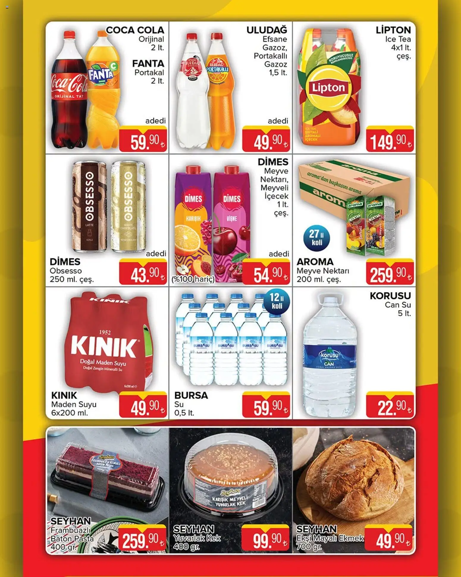 Seyhanlar Market Katalog - 10 Eylül 2026 tarihinden itibaren geçerlidir | Sayfa: 5 | Ürünler: Ekmek, Vişne, Su, Fanta