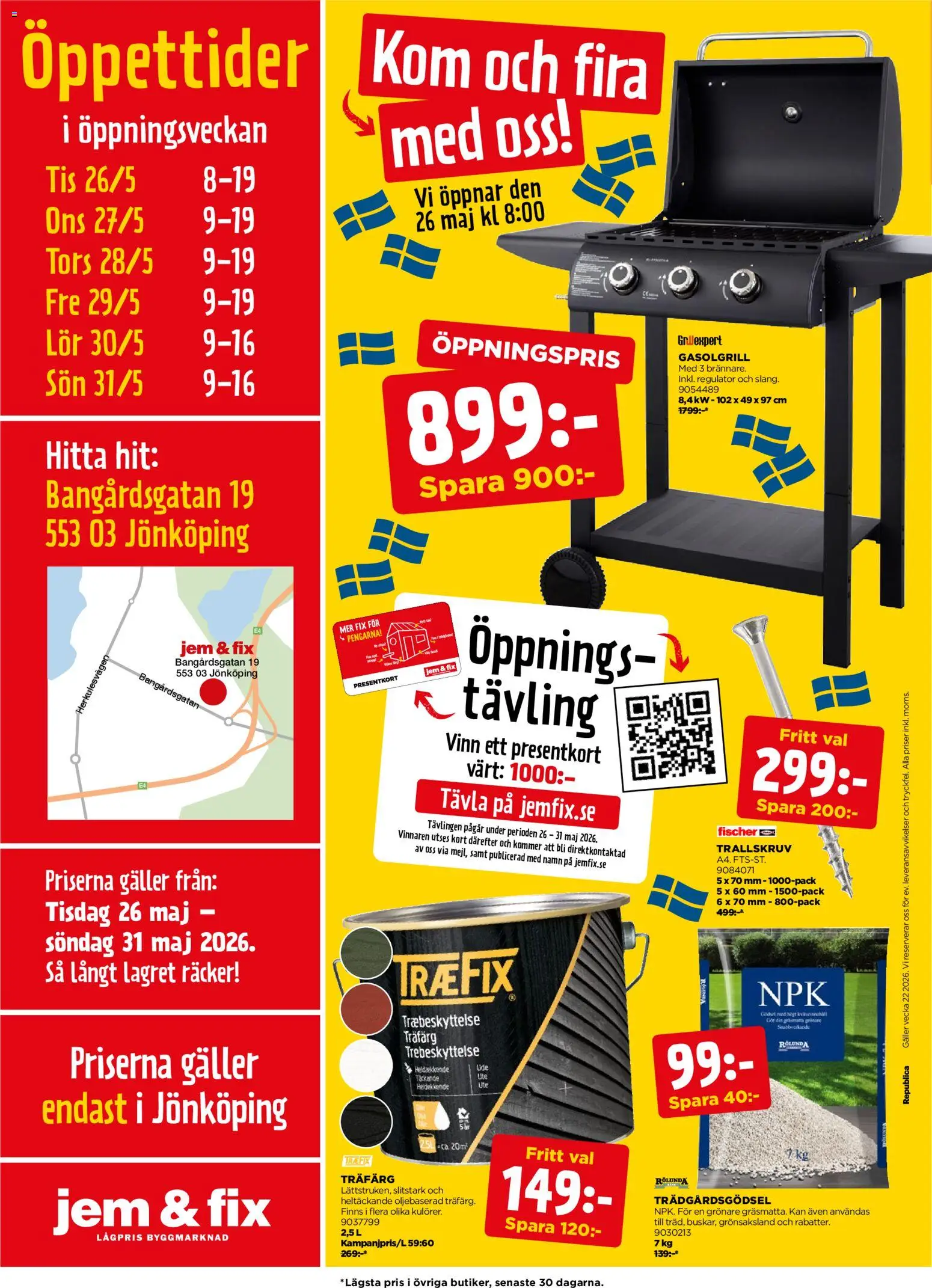 Jem & Fix reklamblad aktuell från 26.05.2026 | Sida: 16 | Produkter: Gasolgrill, Galler