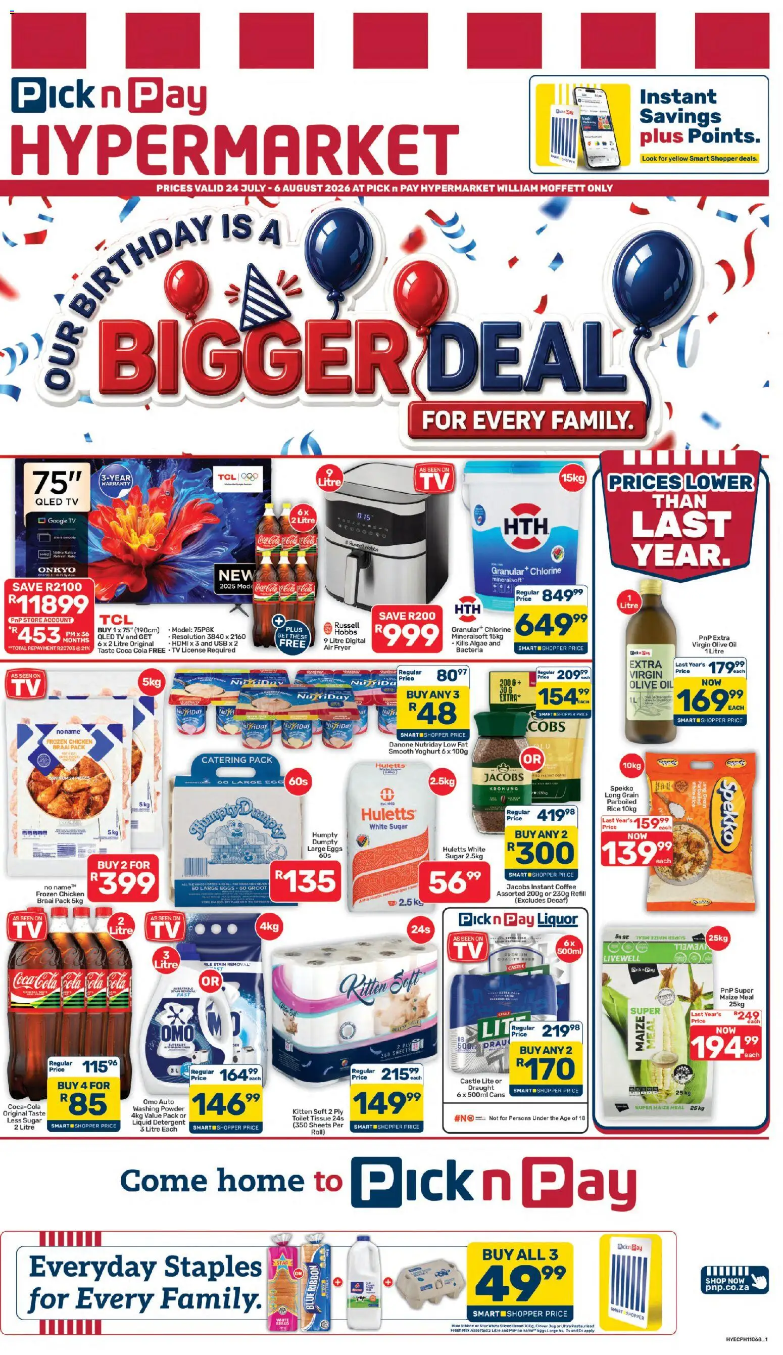 New Pick n Pay catalogue – valid from 24/07/2026 | Page: 1 | Products: USB, Yoghurt, Washing powder, Detergent