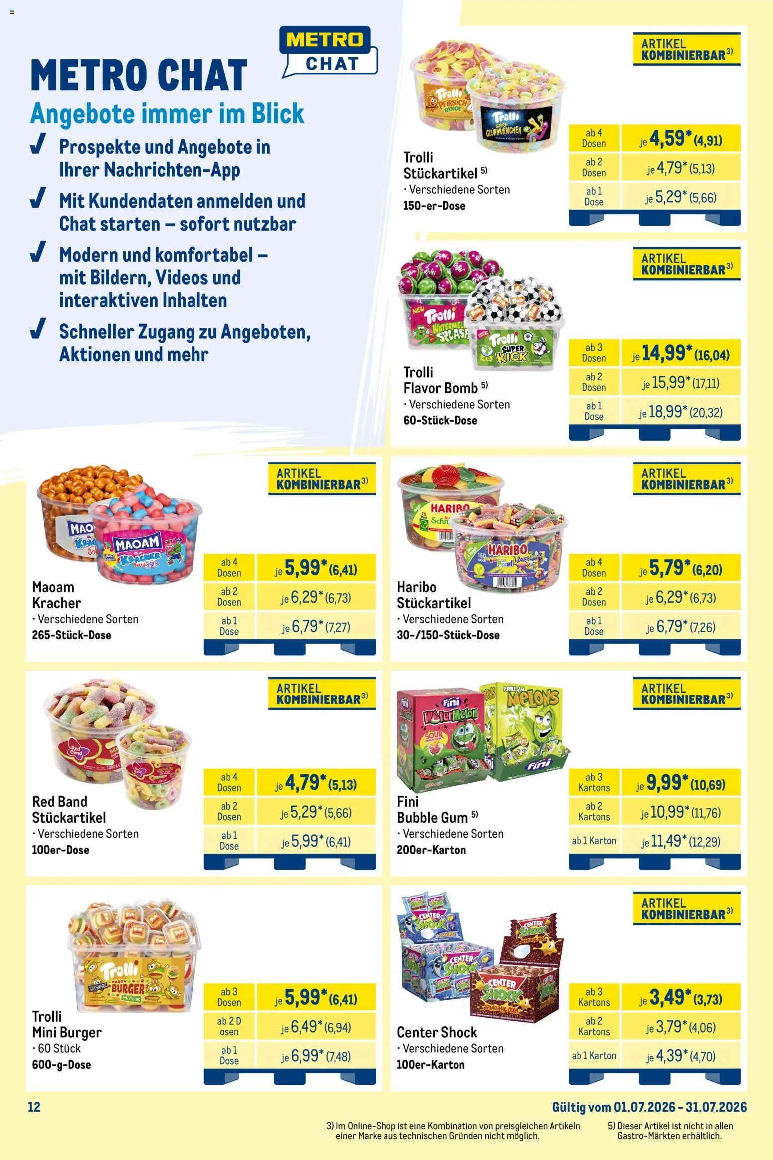 Metro  Monats-Mix – gültig ab 01.07.2026 | Seite: 12 | Produkte: Haribo, Burger, Pfirsich