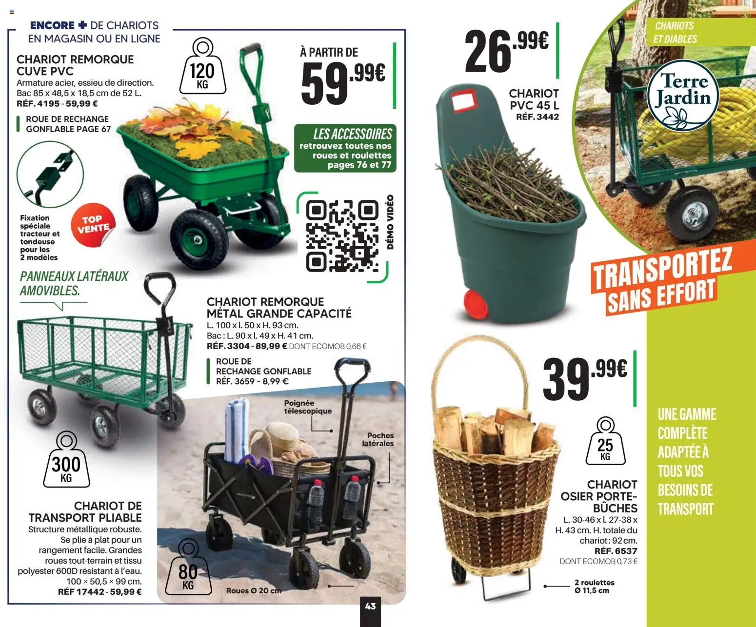 {H1} | Page: 43 | Produits: Vidéo, Chariot de transport, Porte, Chariot