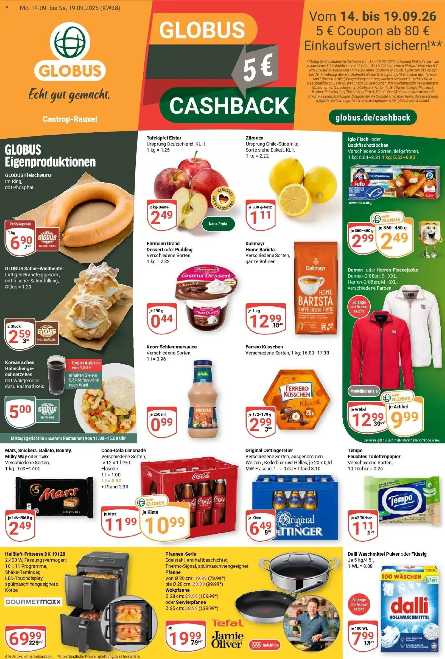 Globus Prospekt Castrop-Rauxel (ab 14.09.2026) » Angebote online | Seite: 5 | Produkte: Iglo, Knorr, Reis, Zitronen