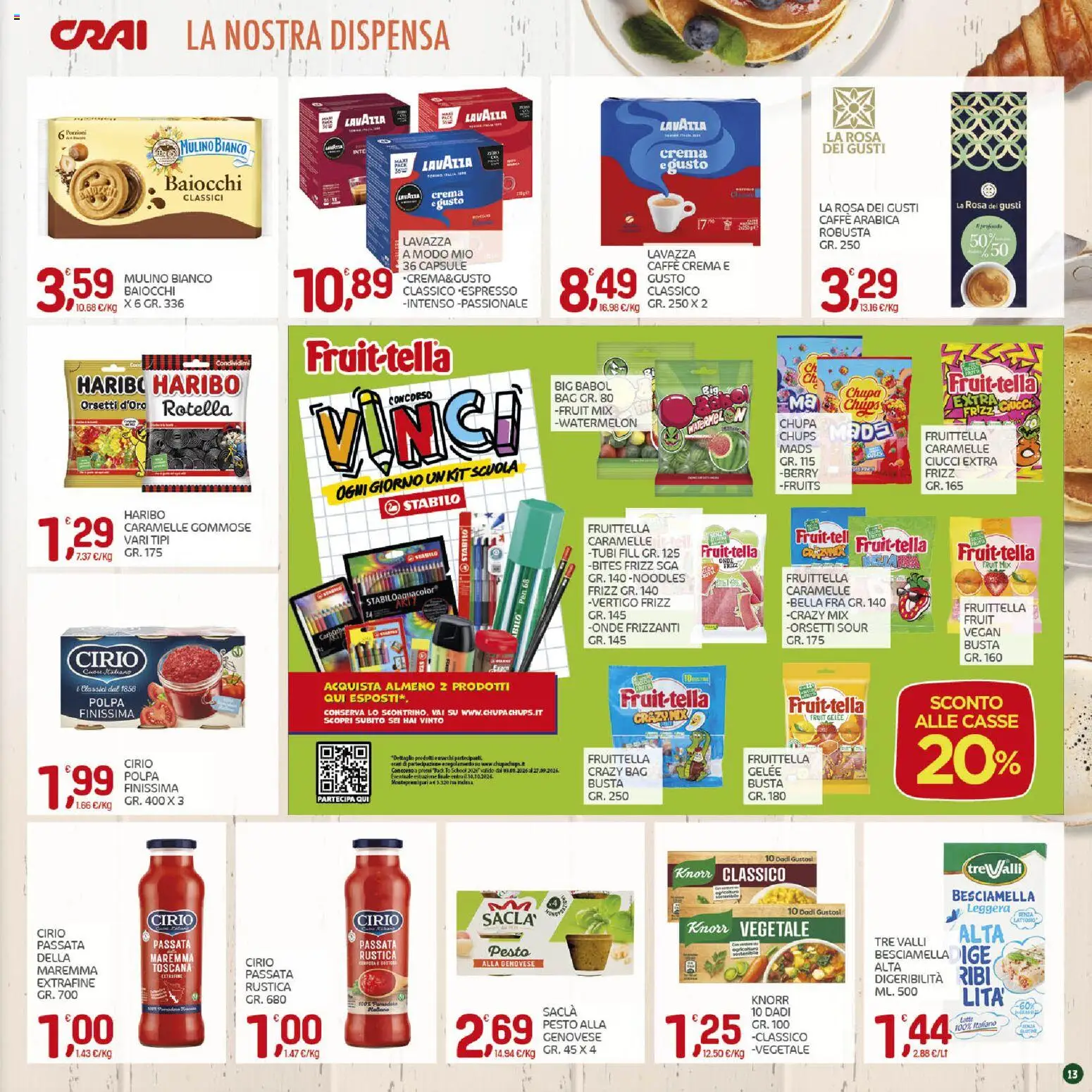 Volantino CRAI del 03/09/2026 | Pagina: 13 | Prodotti: Vegan, Crema, Caffè, Lavazza