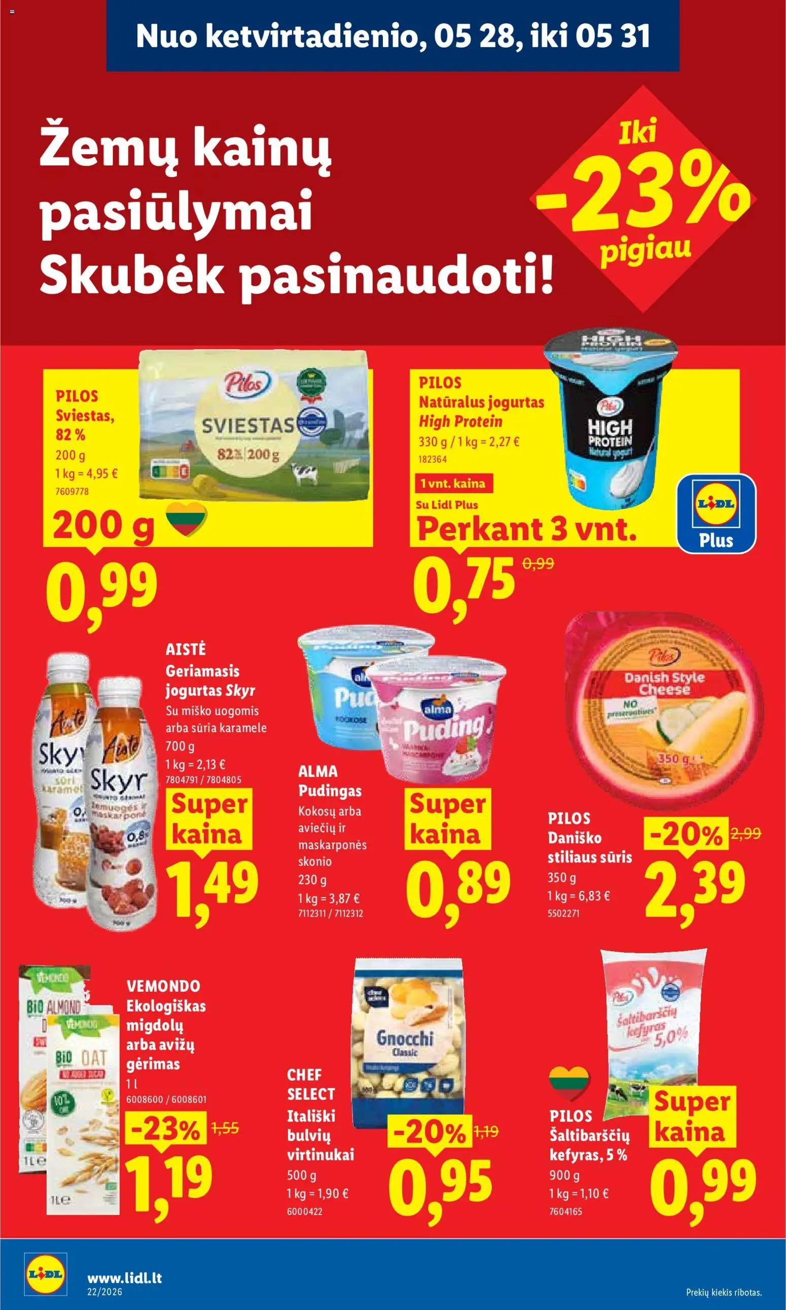LIDL akcijos nuo 25.05.2026 | Puslapis: 24 | Prekių: Jogurtas, Sūris, Sviestas