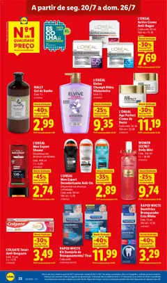 Pré-visualização L'OREAL Men Expert Desodorizante Roll-On, Disponível em diversas variedades. Cada emb. 50 ml válido de 20/07/2026 | Página: 22