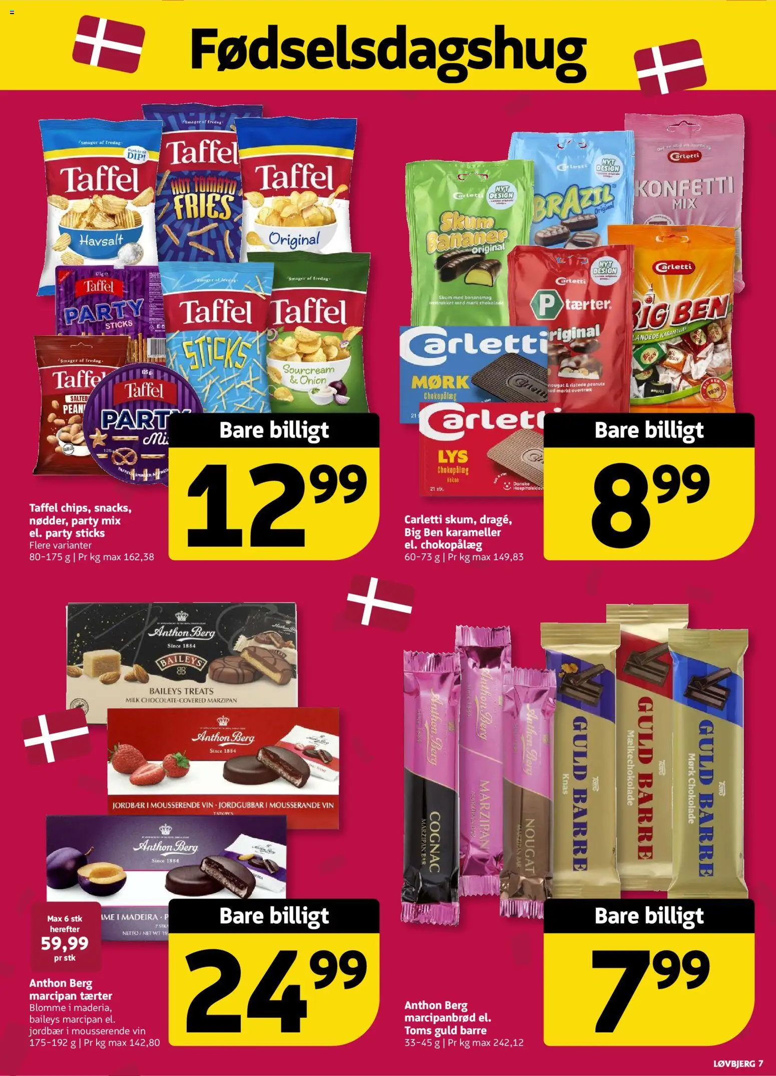 Løvbjerg tilbudsavis – gyldig fra 04/09/2026 | Side: 7 | Produkter: Baileys, Chokolade, Marcipanbrød, Karameller